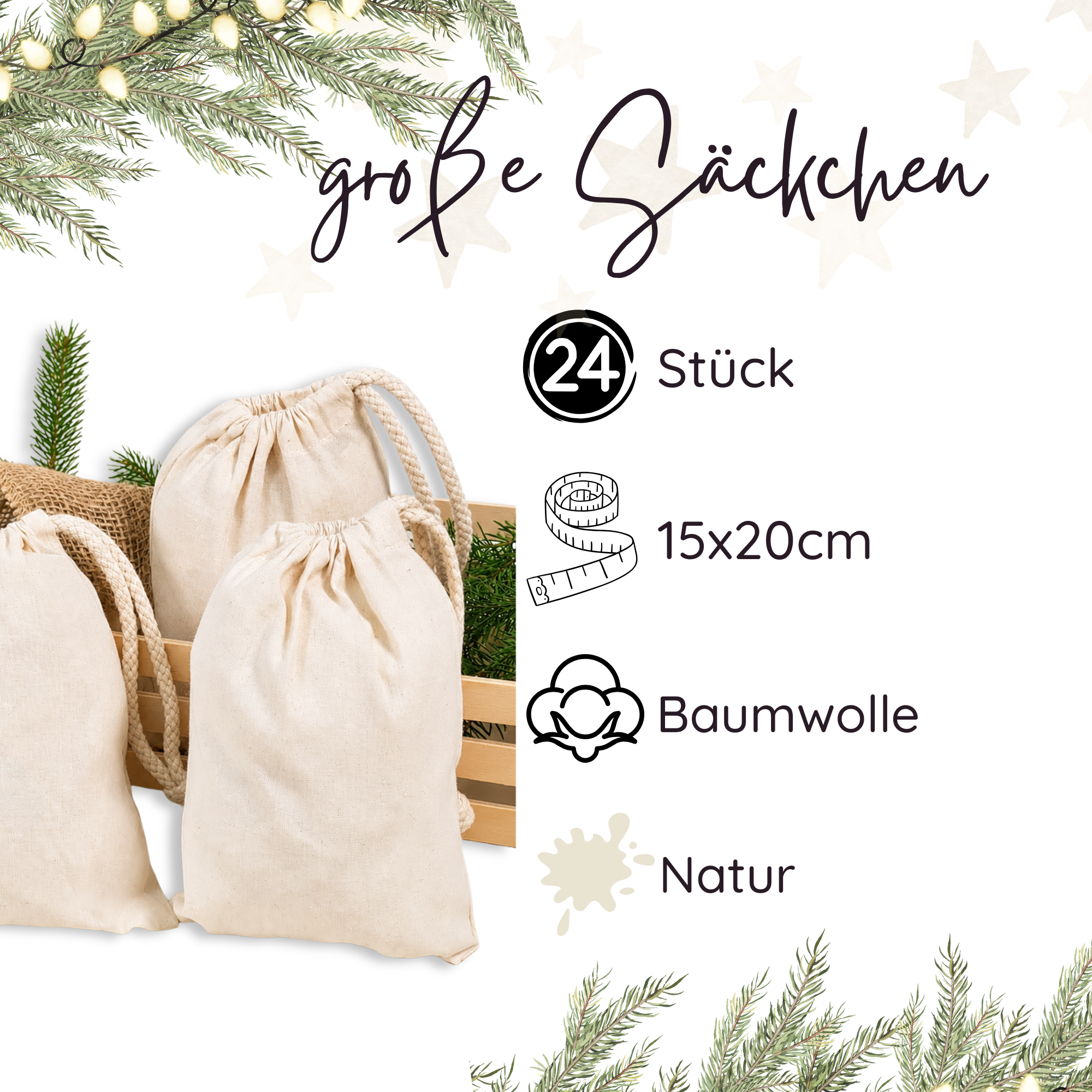 Personalisierter Adventskalender mit Namen – Winterzug mit Hase & Fuchs