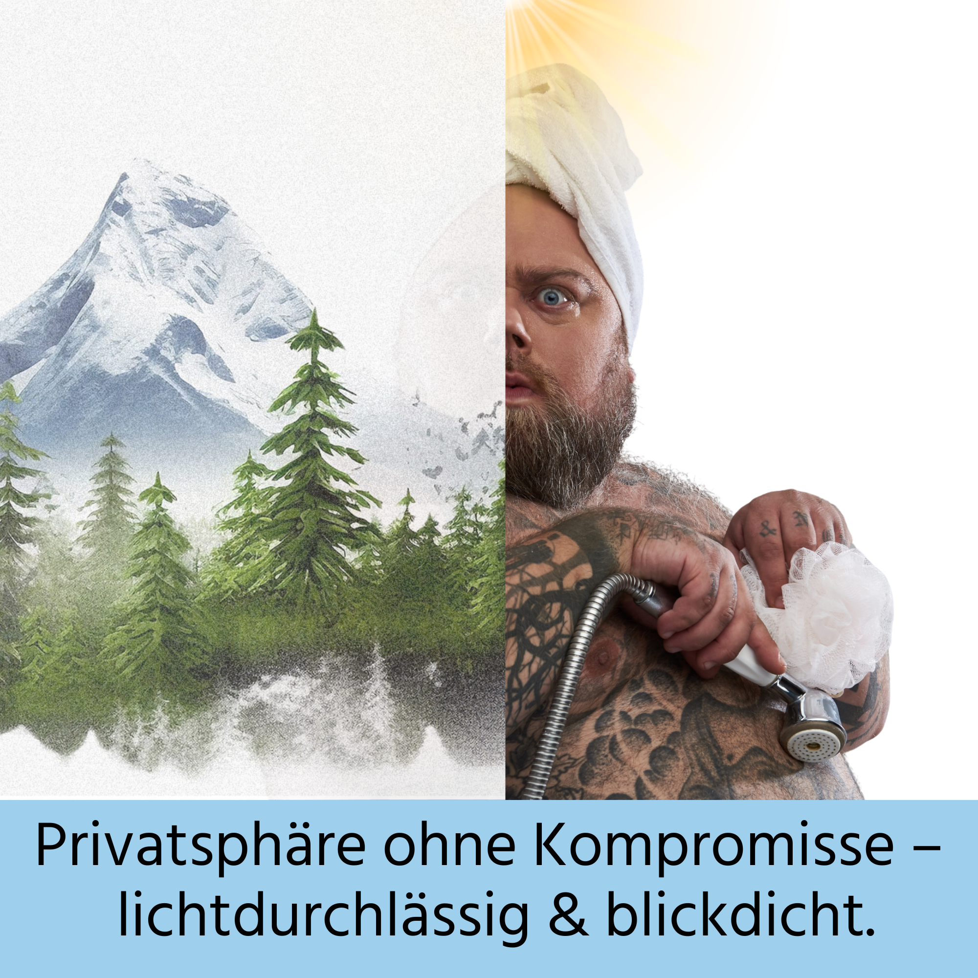 Privatsphäre ohne Kompromisse – lichtdurchlässig und blickdicht.