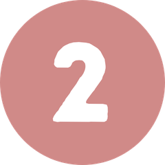 Zahl "2" in weiß auf rosa Hintergrund.