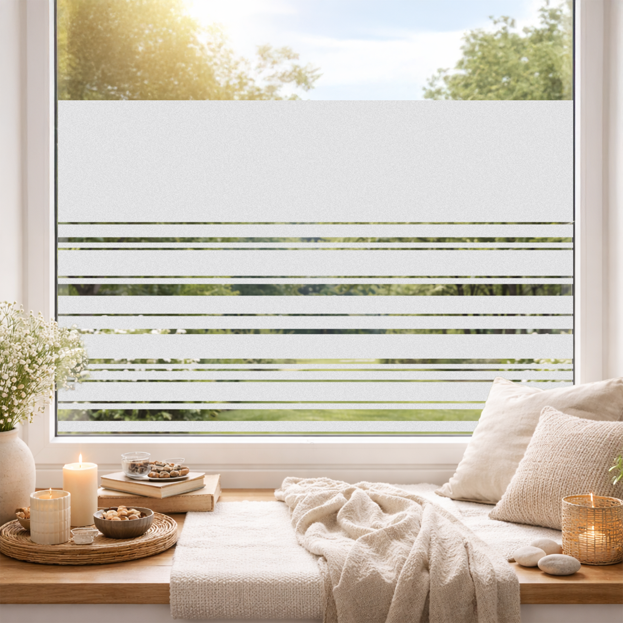 Sichtschutzfolie Fenster Streifen