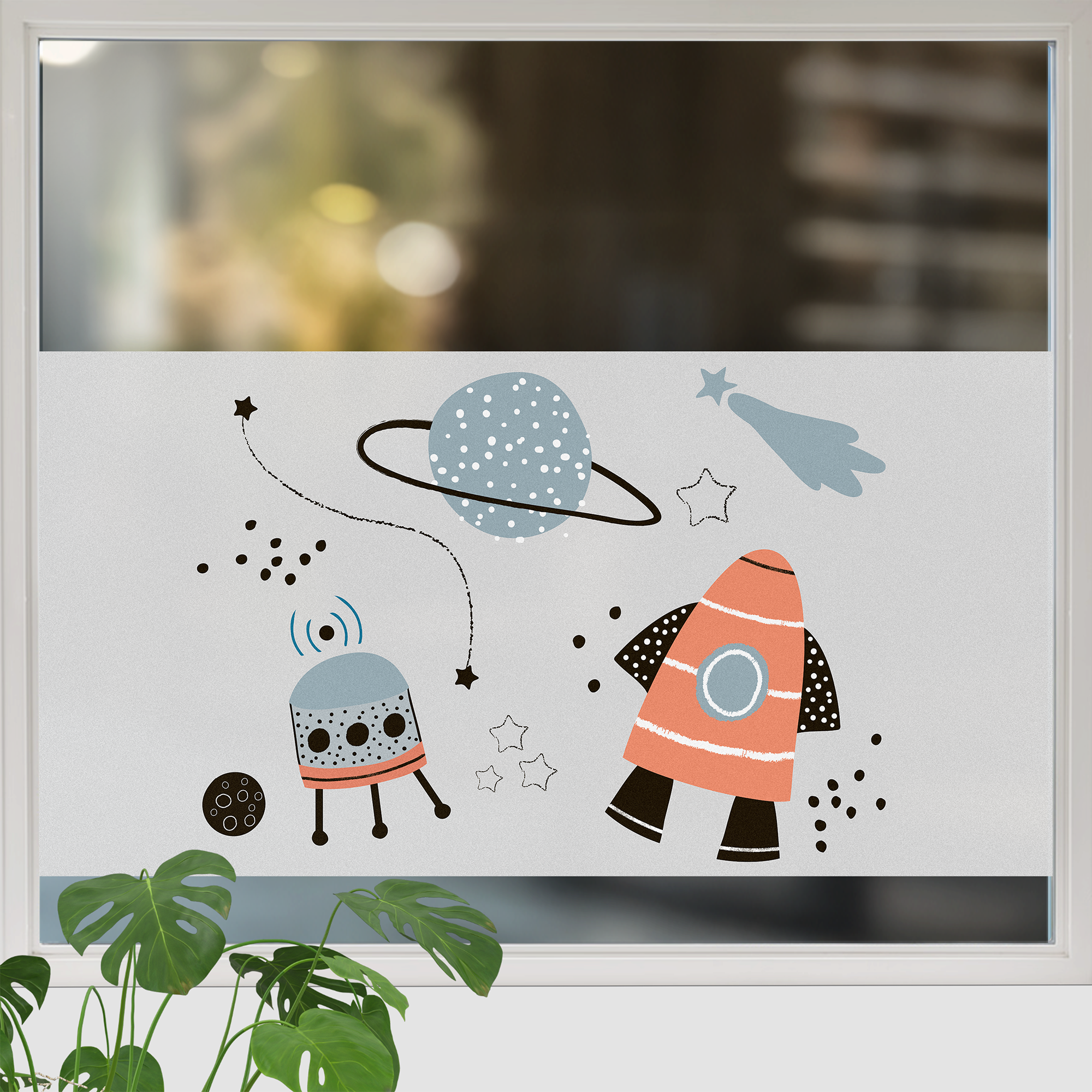 Sichtschutzfolie Kinderzimmer Glasfenster