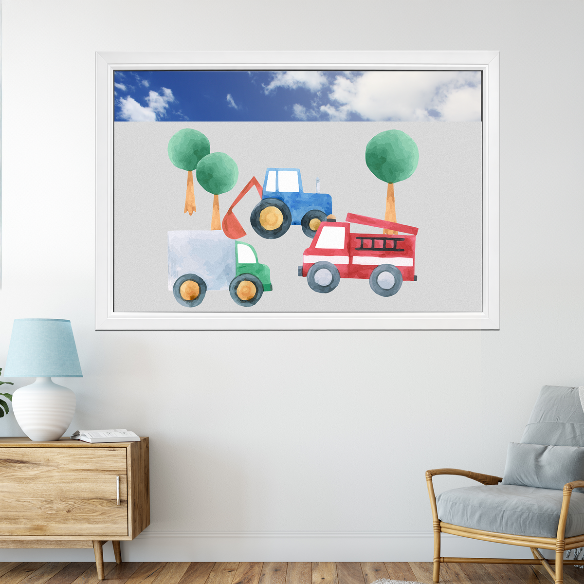 Fensterfolie Kinderzimmer Glasfenster Motiv
