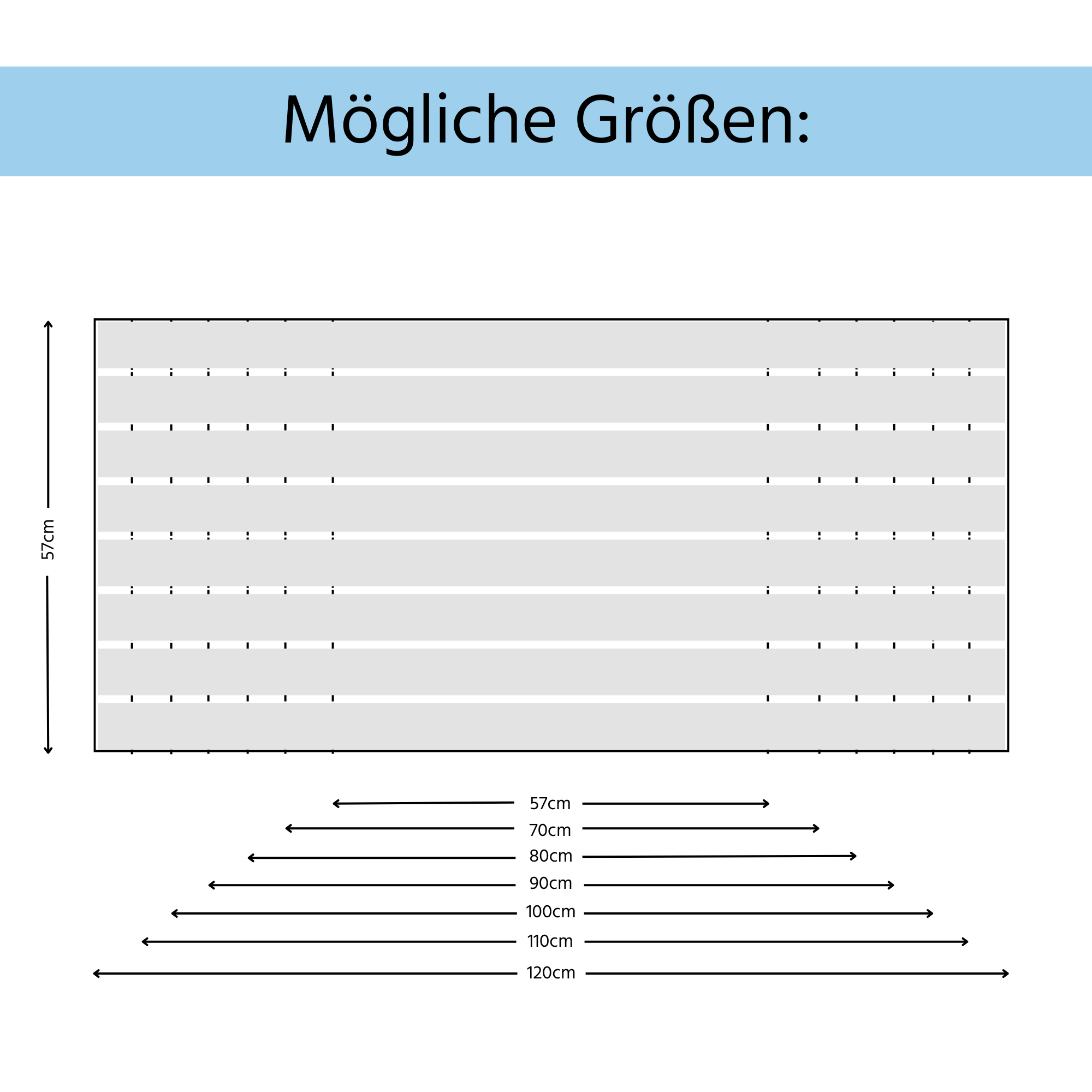 Glasfolie mit Streifen Muster Größen