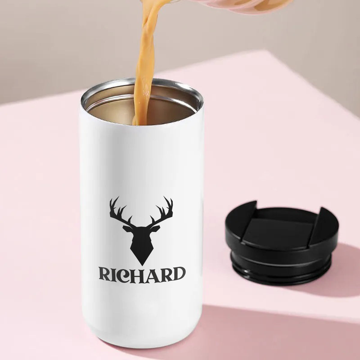 Kaffeebecher mit Hirschmotiv - Für Kaffeeliebhaber unterwegs