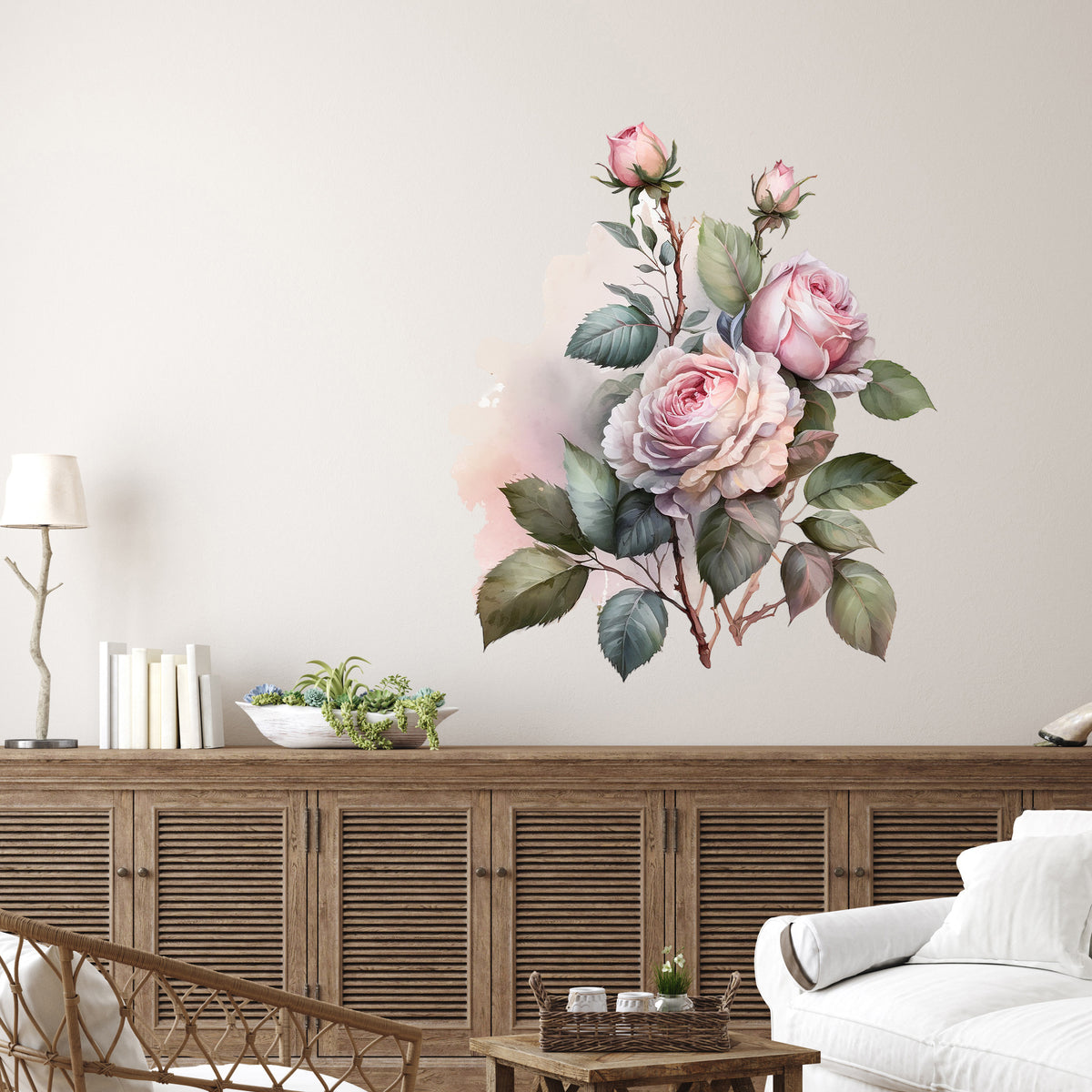 Wandtattoo Rosenblüten