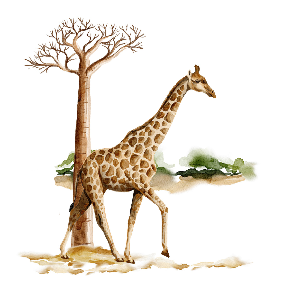 Wandtattoo Giraffe