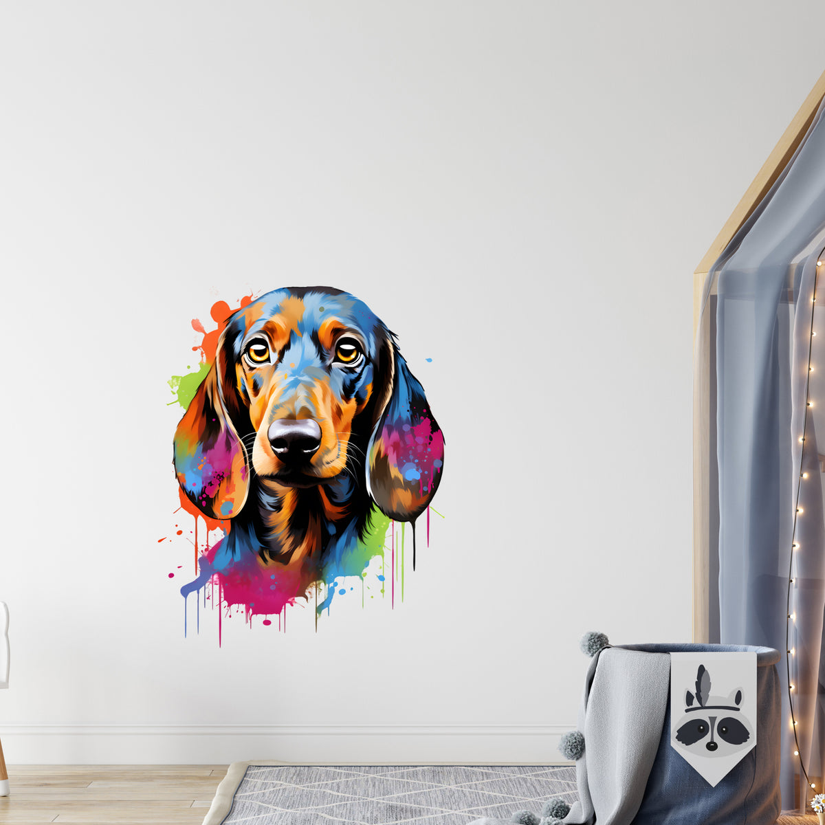 Wandtattoo Dachs