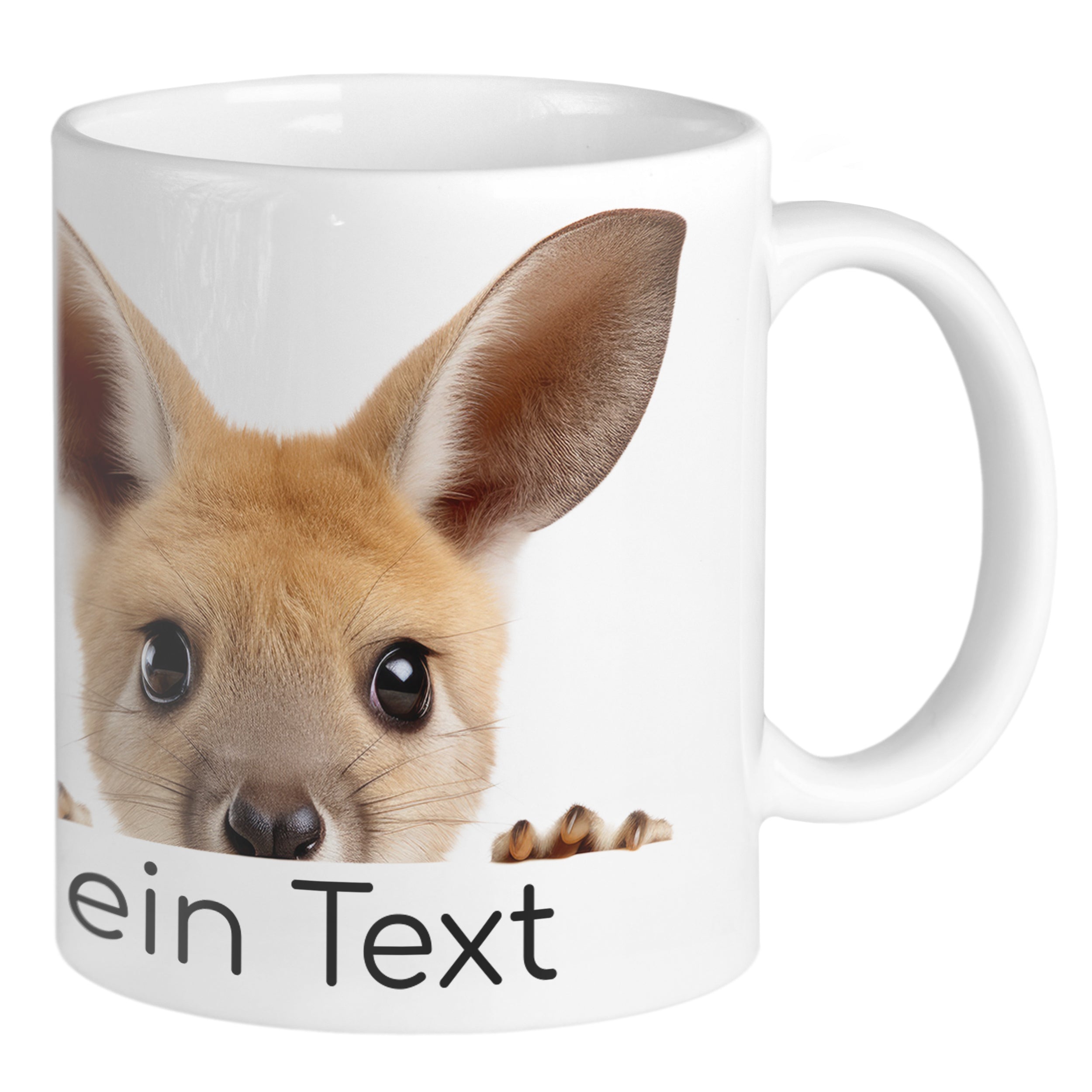 Kaffeetasse mit Fuchs-Design und süßem Gesicht.