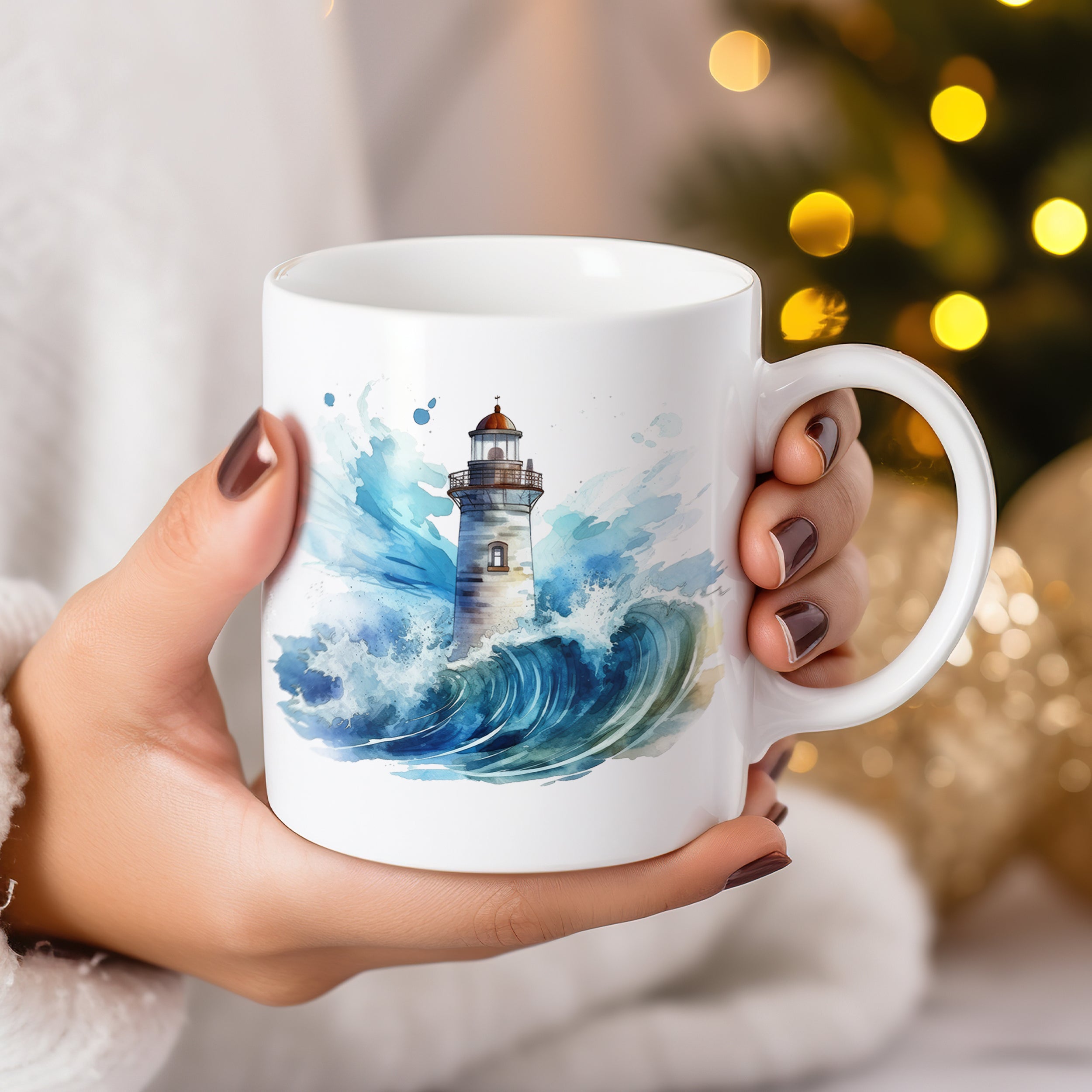 Tasse Leuchtturm - Wellenrauschen genießen