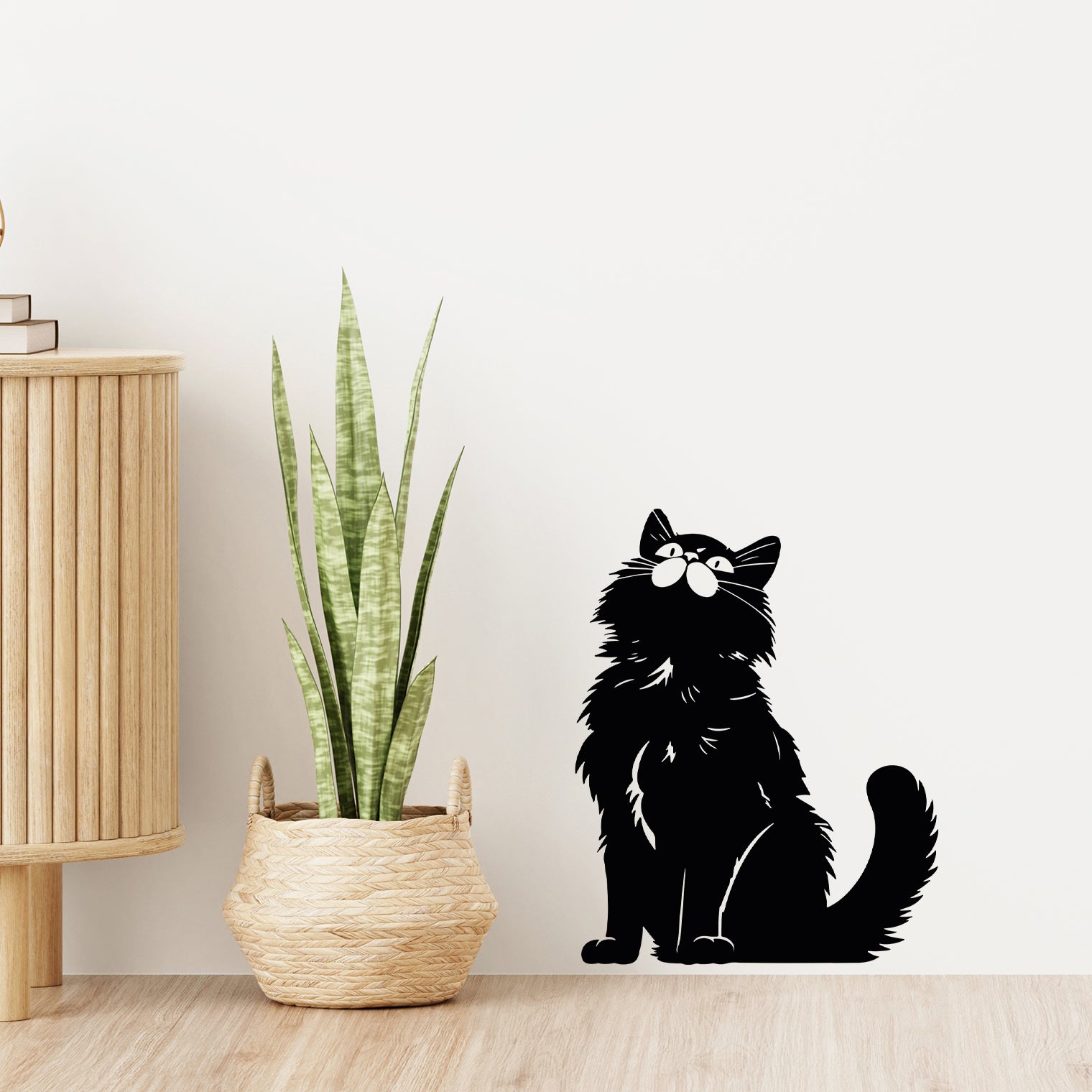 Wandtattoo Katze - Ein Blick voller Neugier