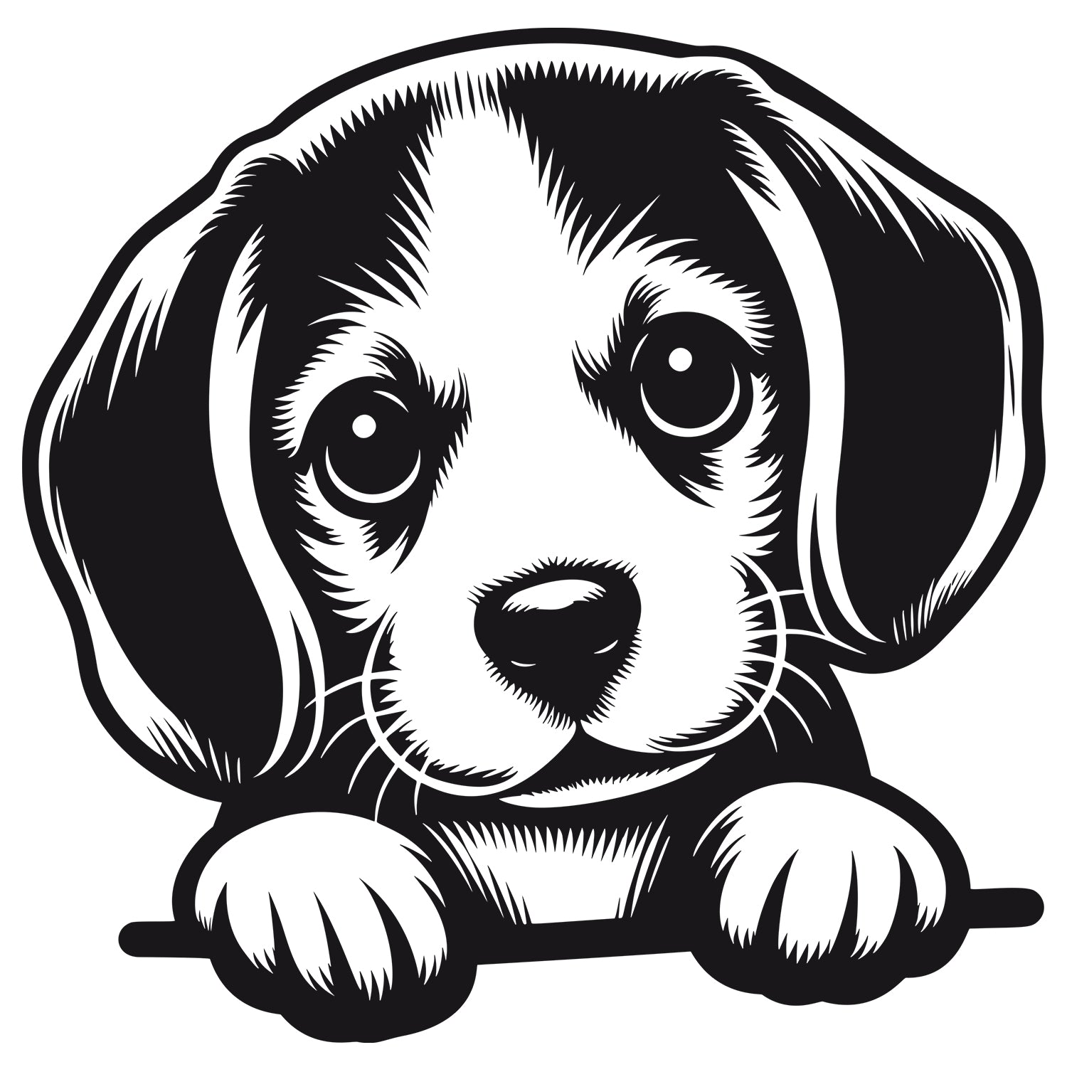 Wandtattoo Hundewelpe