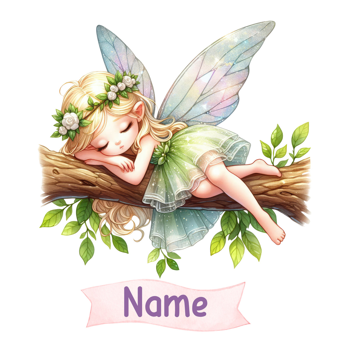 Wandtattoo Fee mit Name personalisiert