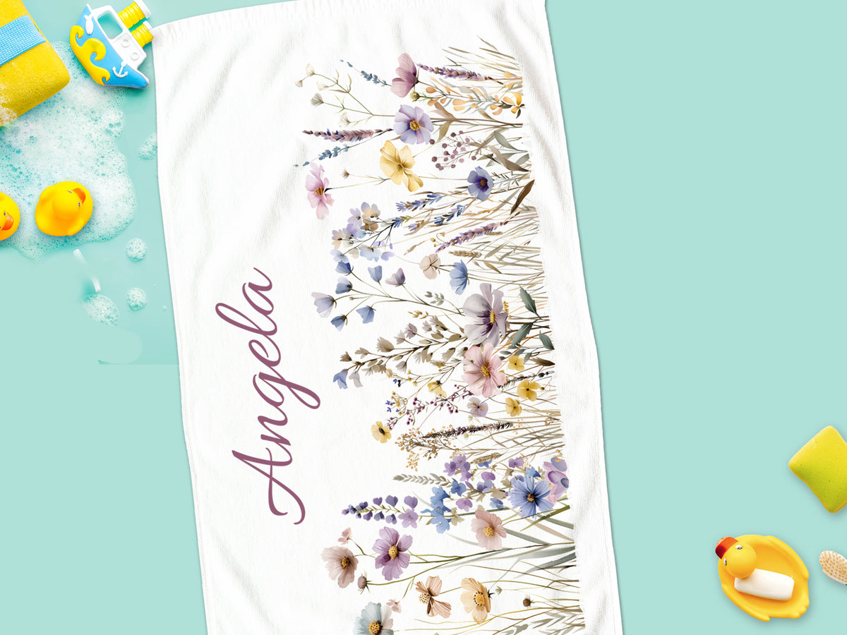Handtuch mit Wildblumen