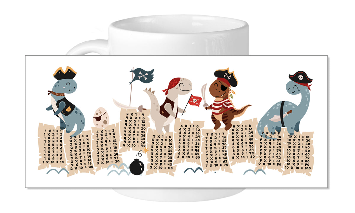 1x1 Tasse Piraten-Dinosaurier