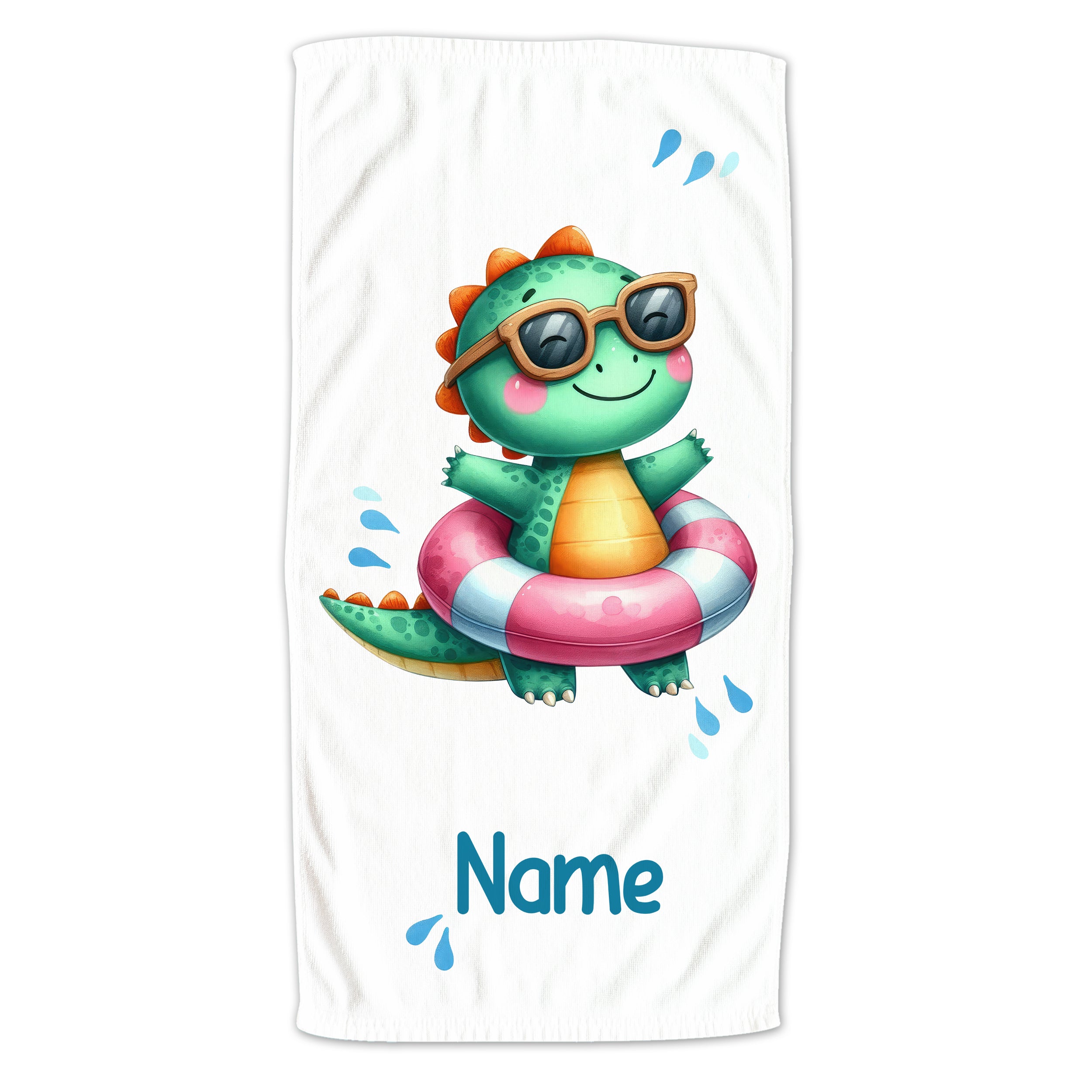Poolparty Handtuch mit lustigem Drachenmotiv