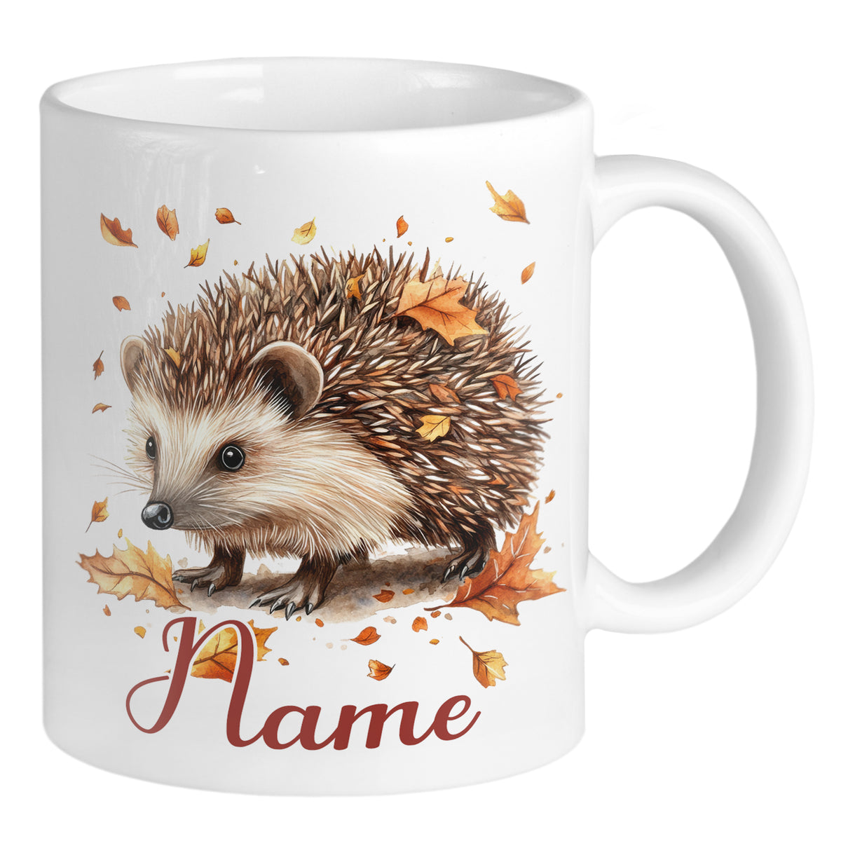 Tasse Igel im Herbst
