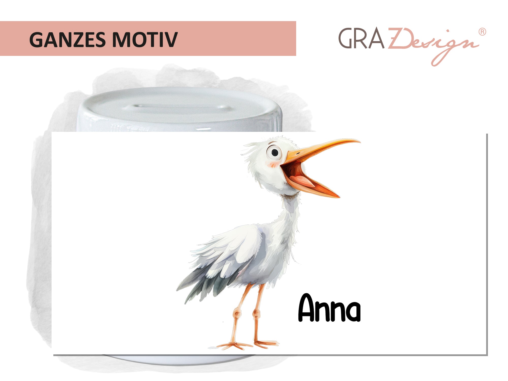 Spardose Storch
