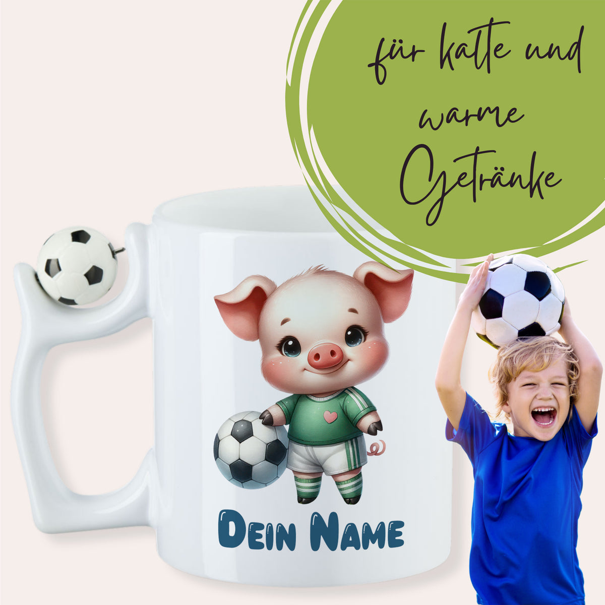 Tasse Fussball Ferkel