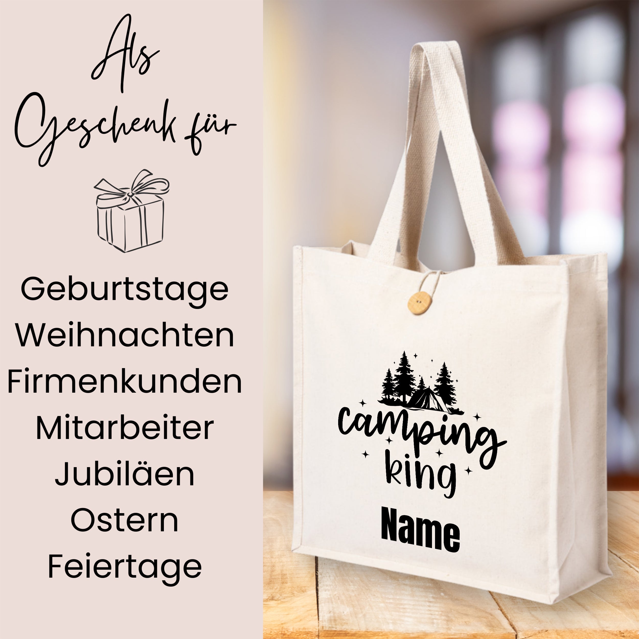 Tasche Camping King - Dein treuer Begleiter für Abenteuer