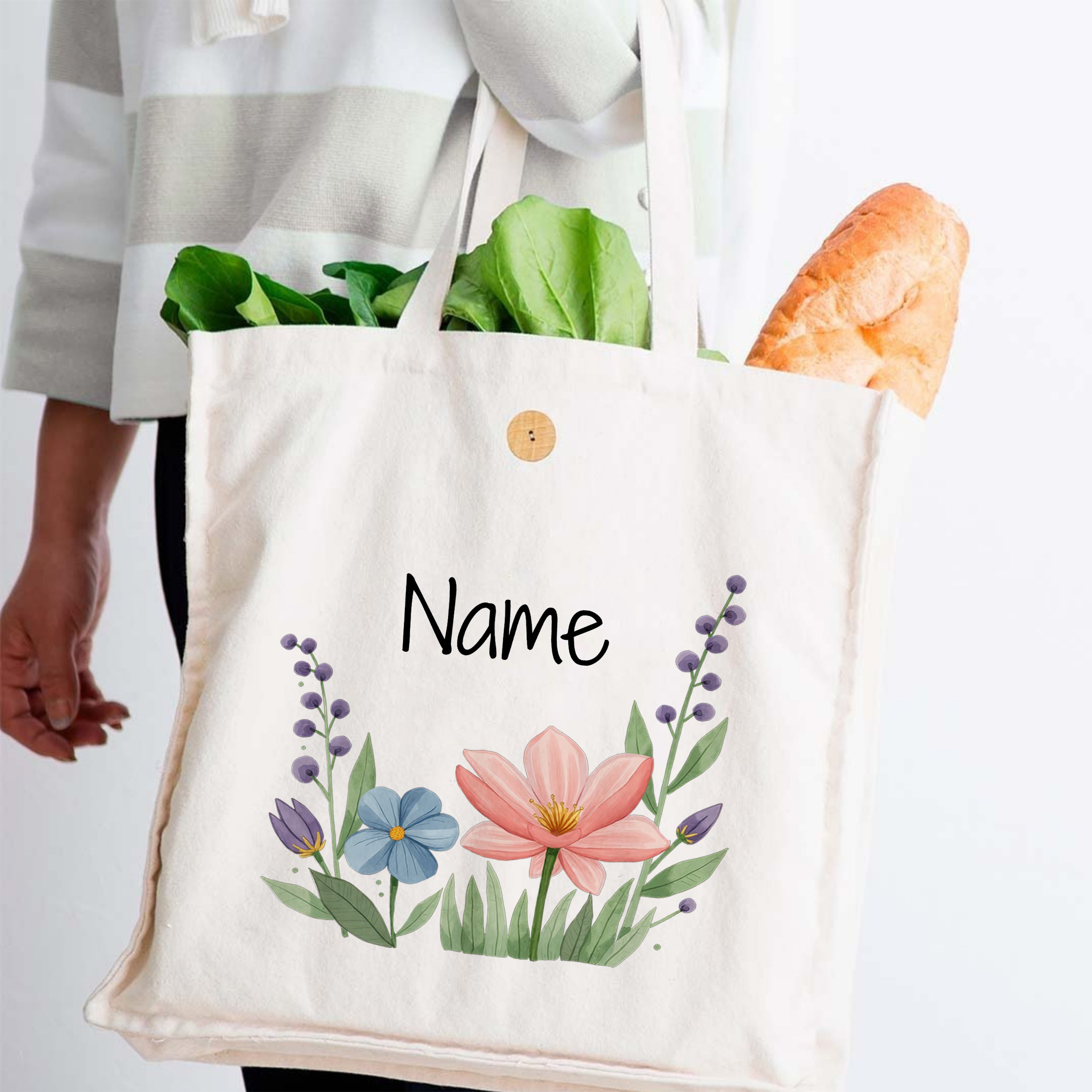 Tasche mit Blumenmotiven