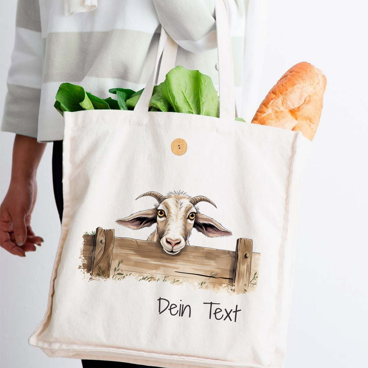 Tasche mit Ziegenmotiv