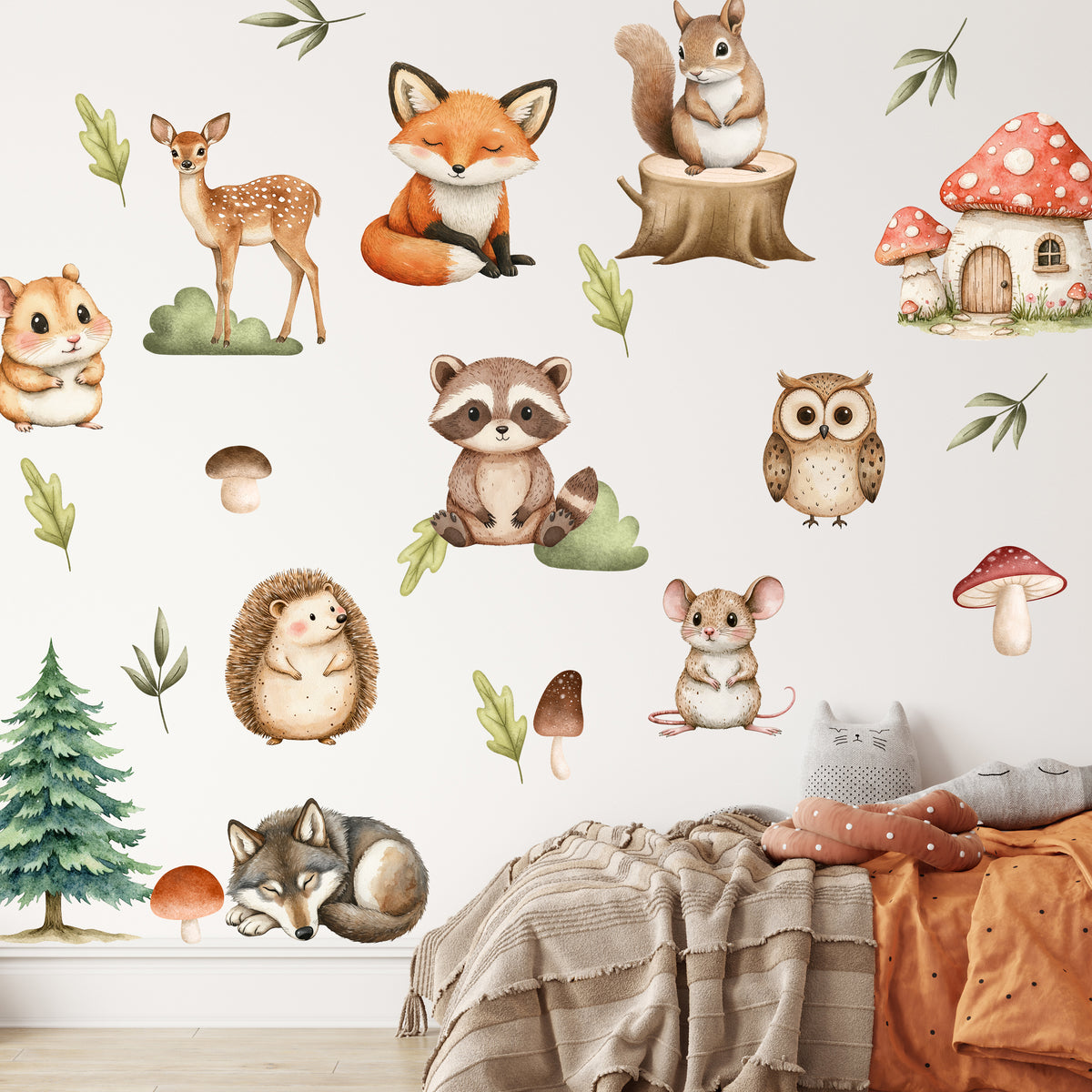 Wandtattoo Waldtiere