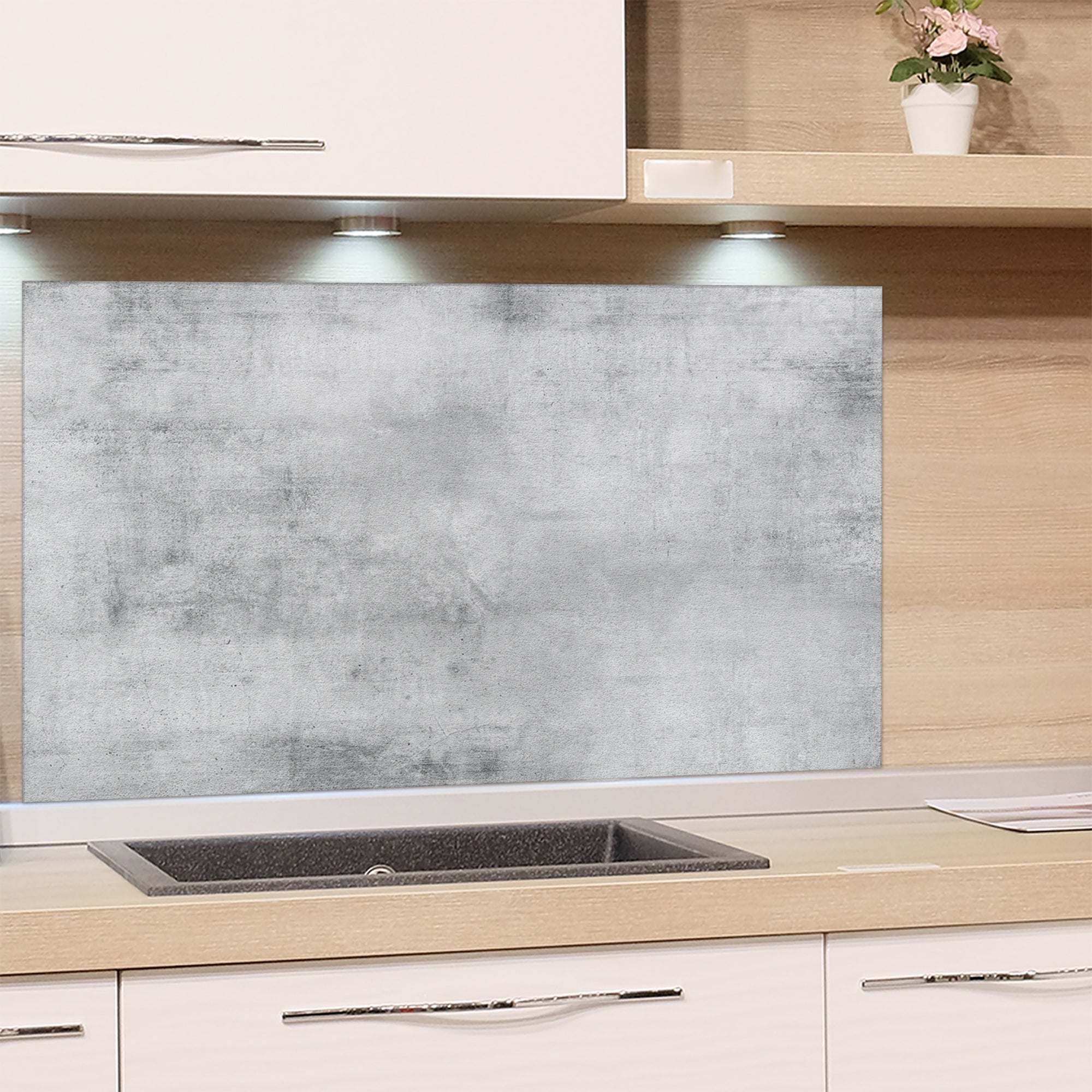 Spritzschutz Betonoptik grau