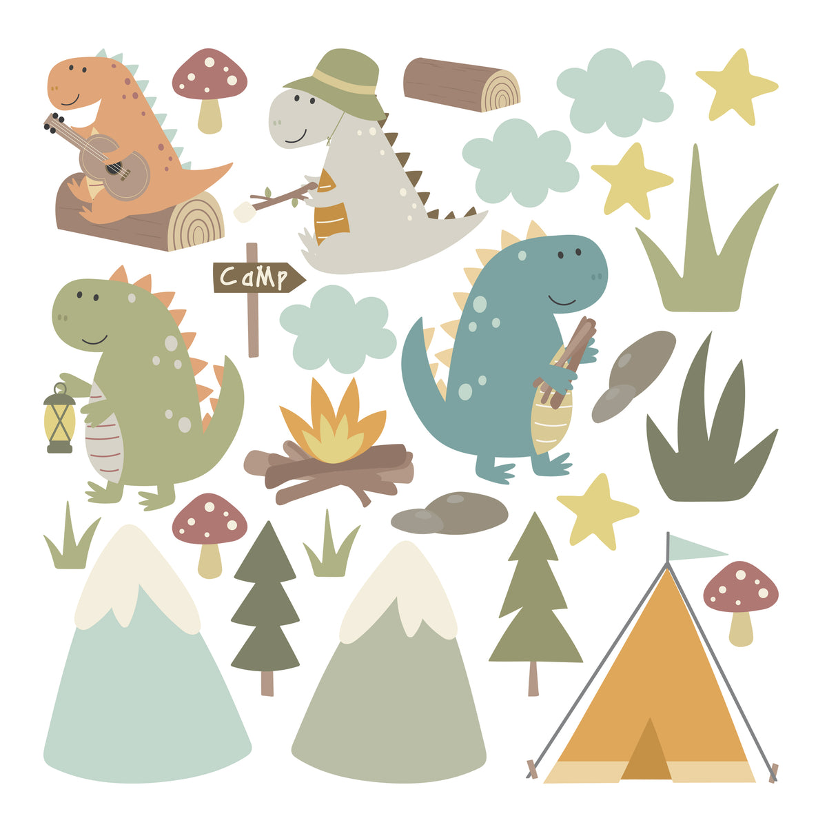 Wandtattoo Kinderzimmer Dinosaurier