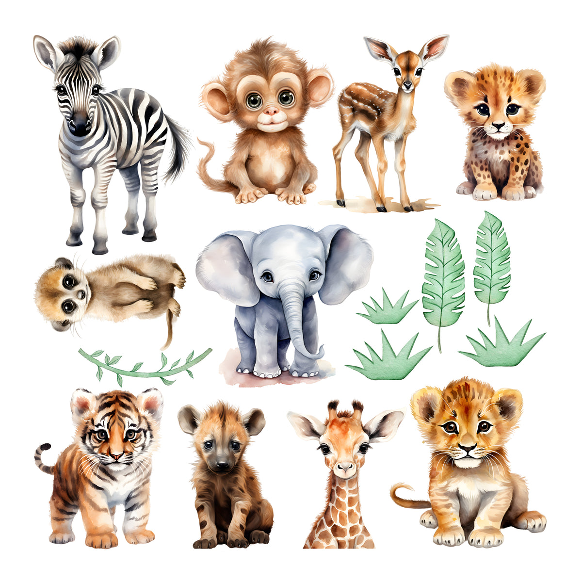 Wandtattoo Kinderzimmer mit süßen Tiermotiven