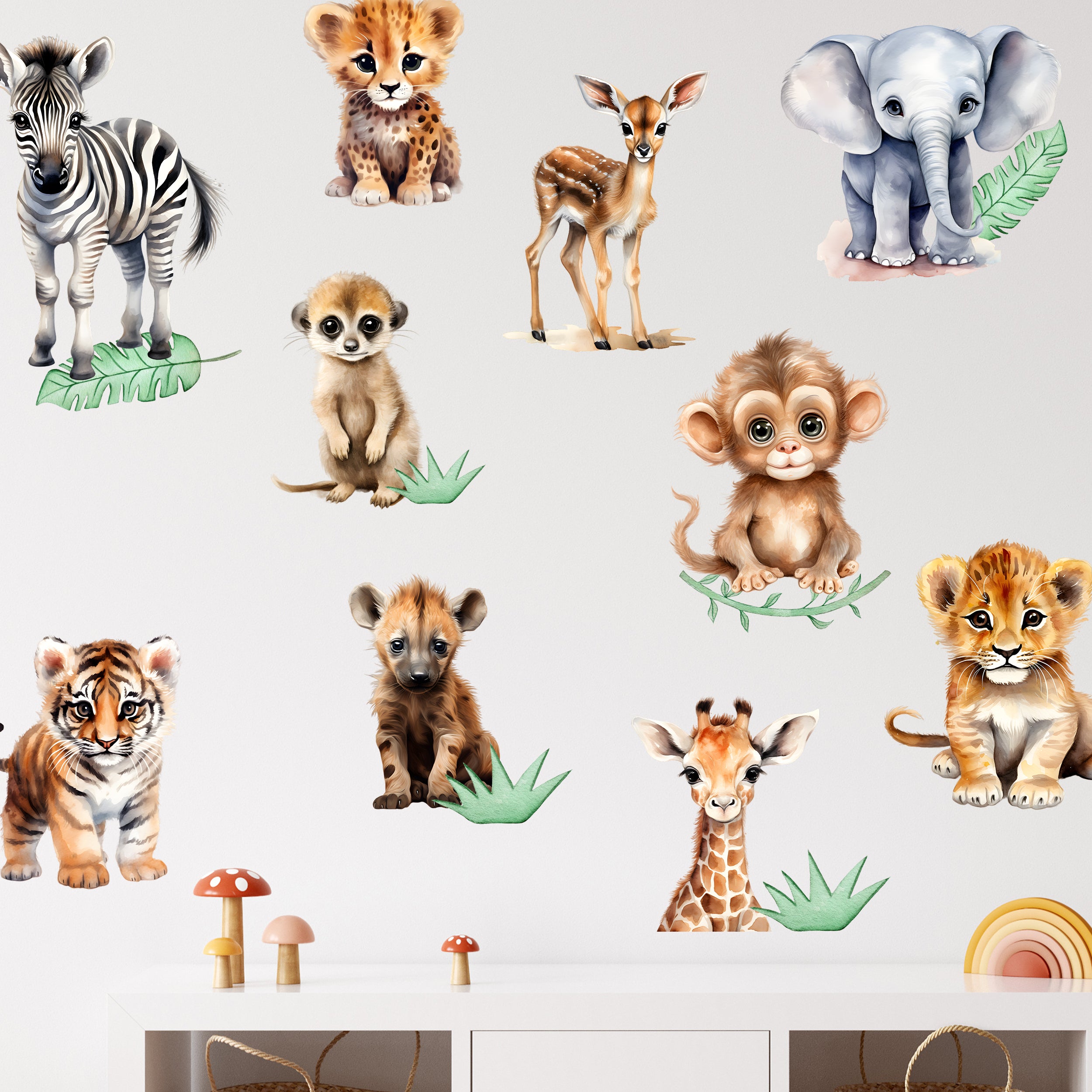 Wandtattoo Kinderzimmer mit süßen Tiermotiven