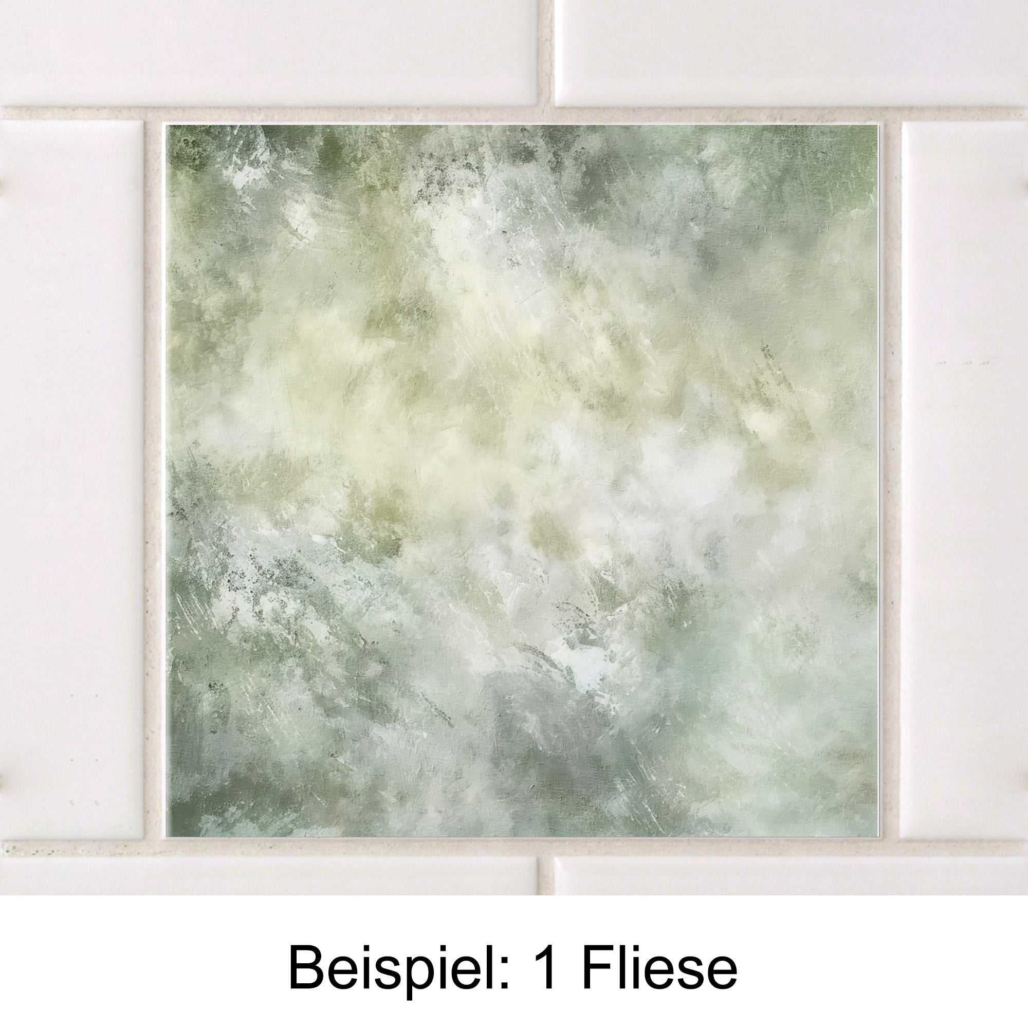 Grüne, marmorierte Fliese mit sanften Farbverläufen.