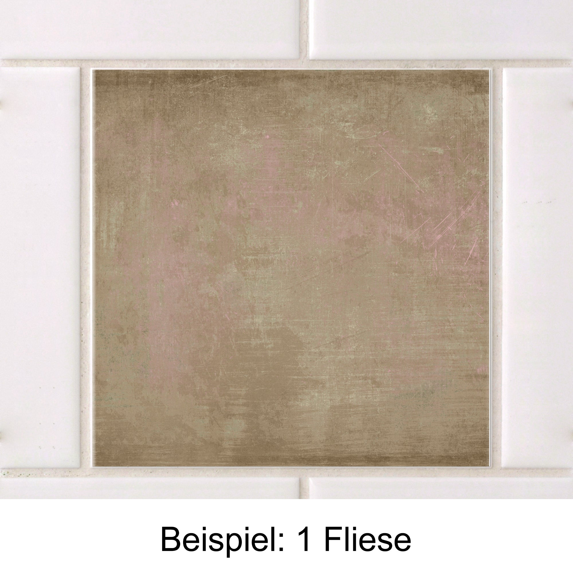 Beige Fliese mit mattem Finish und strukturiertem Design.
