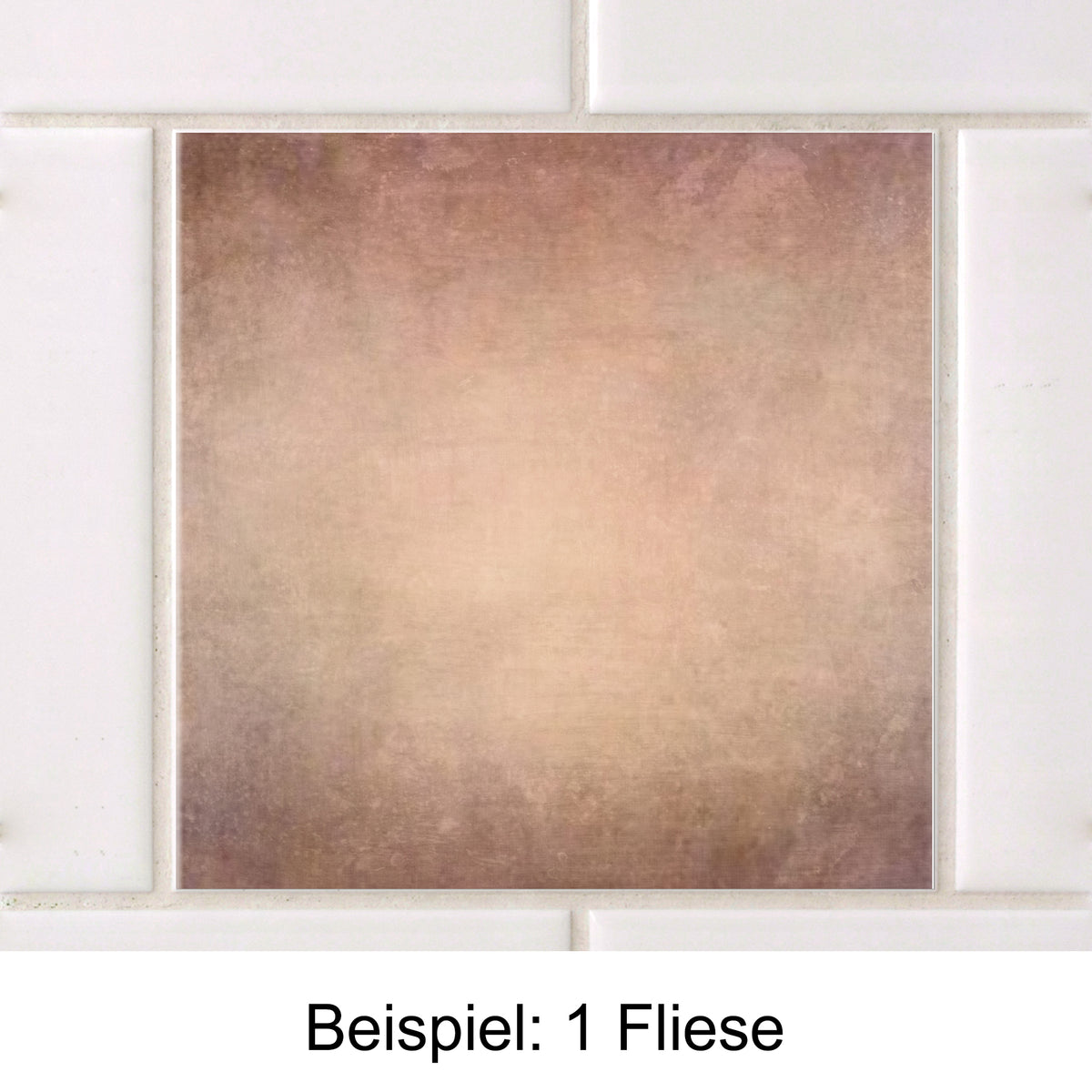 Fliese in sanften Braun- und Beigetönen, quadratisch.