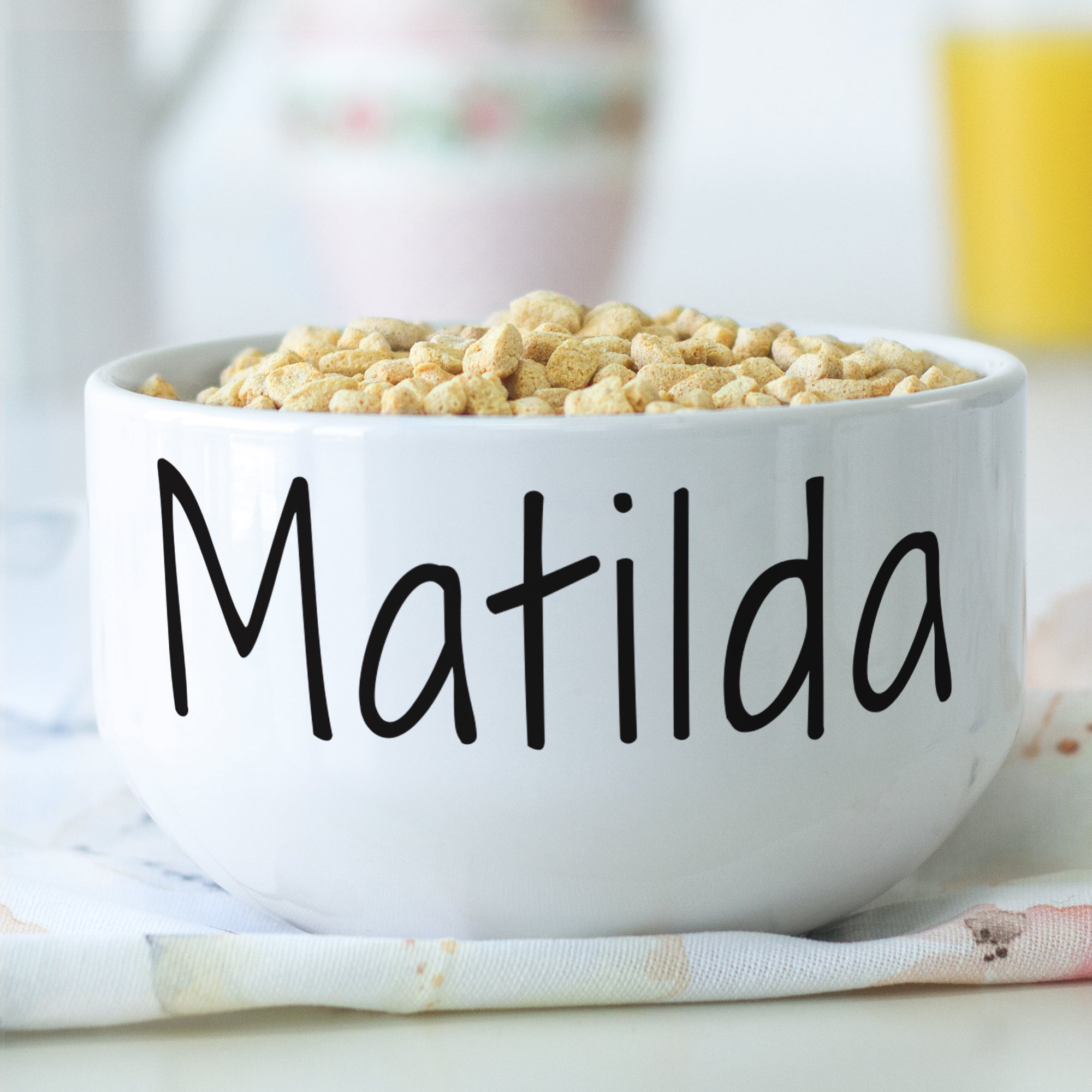 Müslischale mit Namen personalisiert