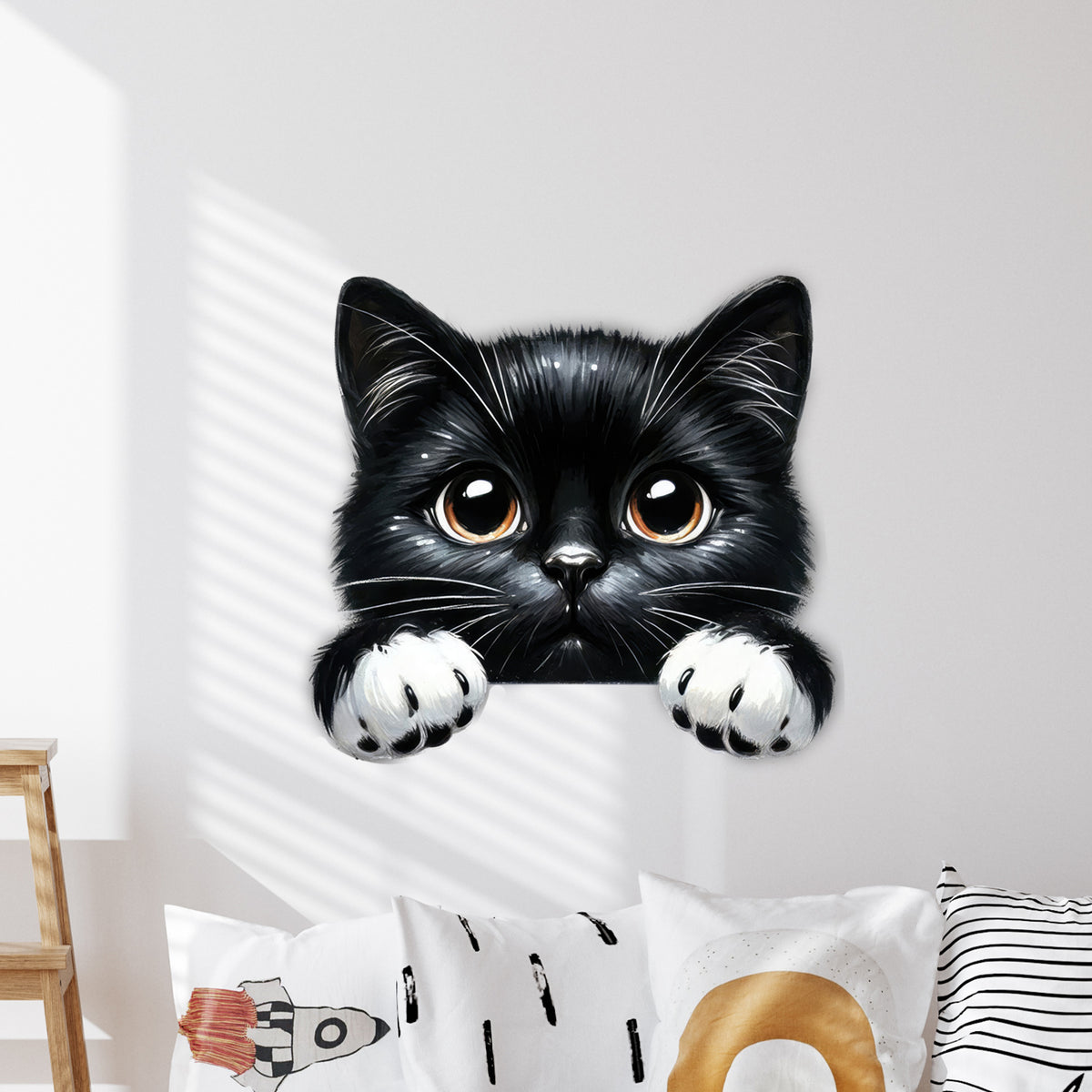 Wandtattoo Schwarze Katze