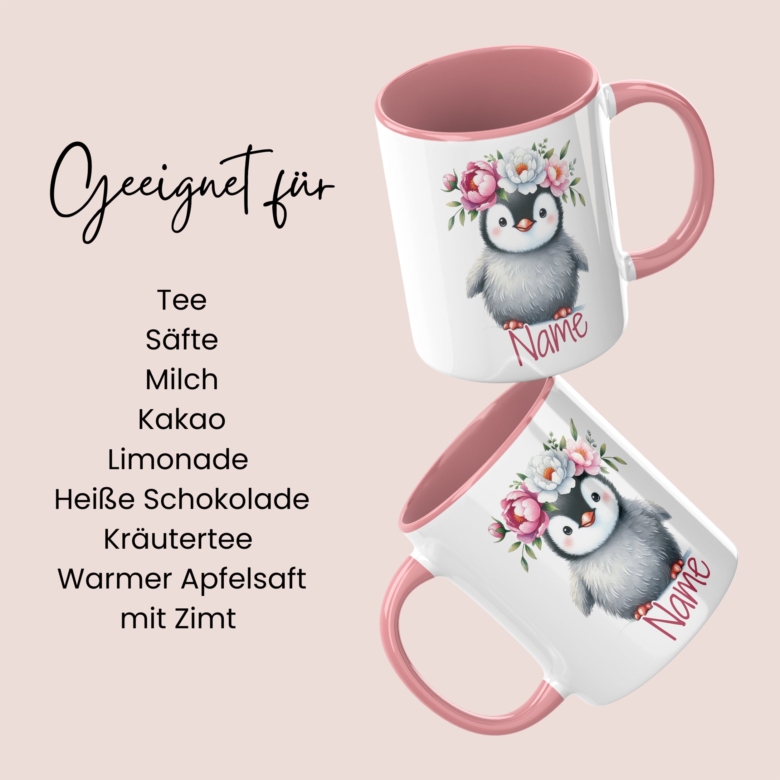 Personalisierte Tasse Pinguin