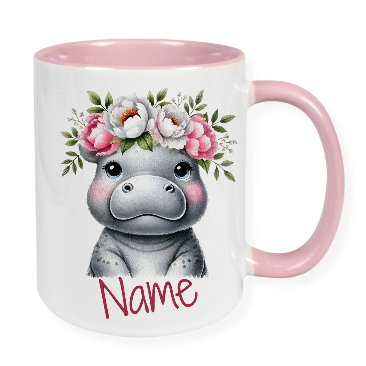 Personalisierte Tasse Nilpferd
