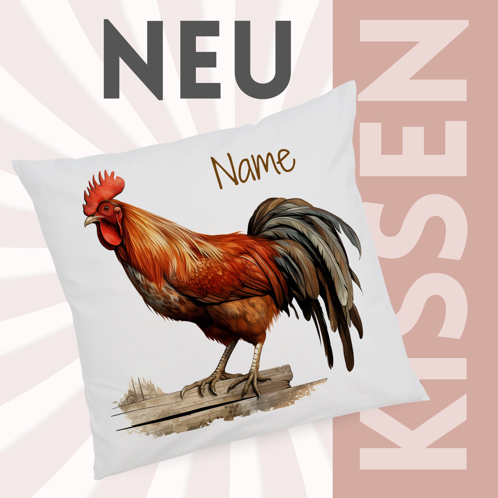 Kissenbezug Hahn