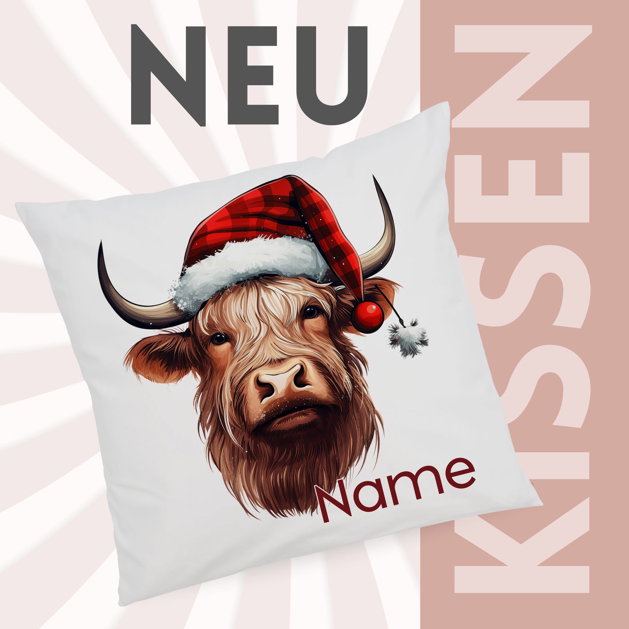 Kissenbezug Highland-Rind