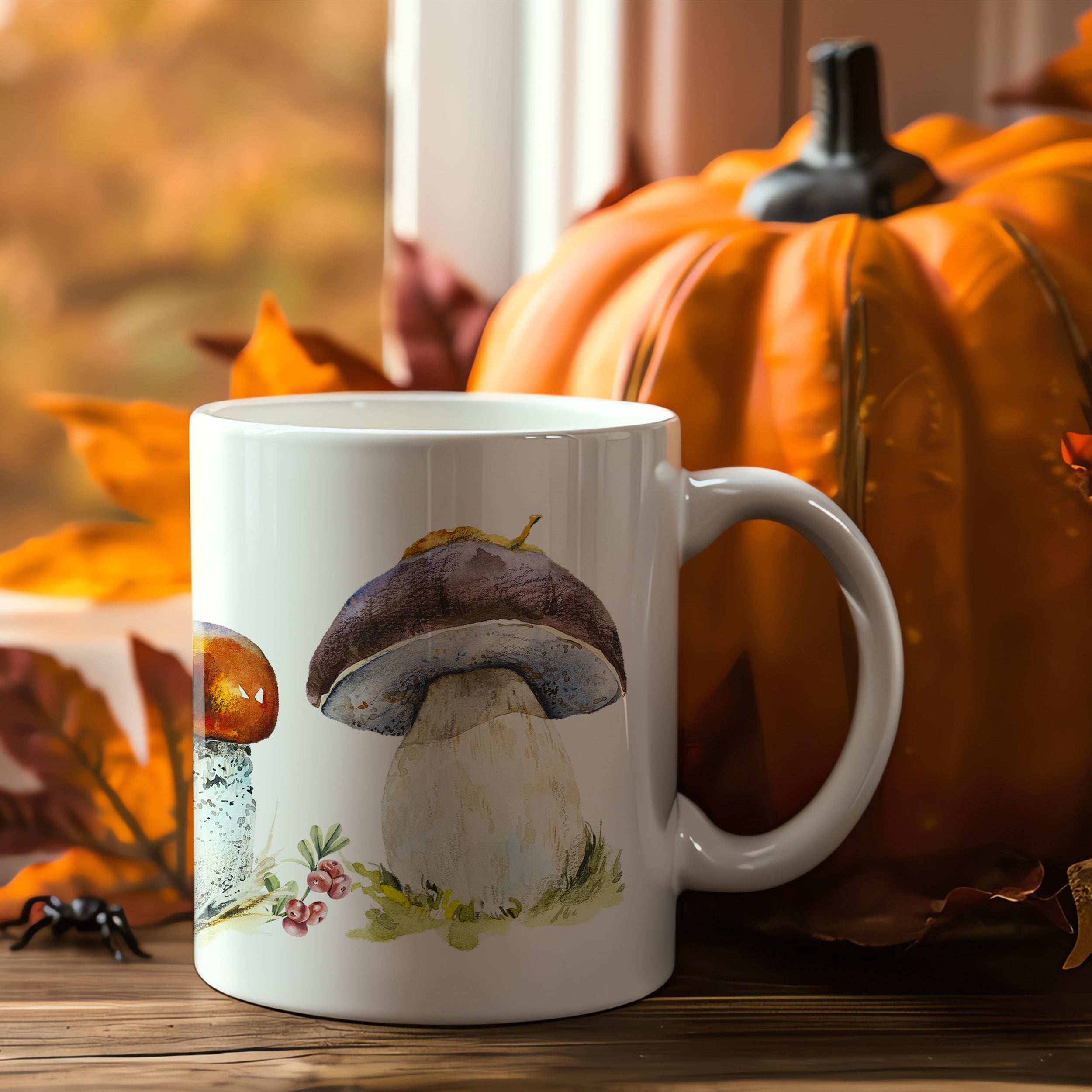 Tasse mit Pilzmotiv