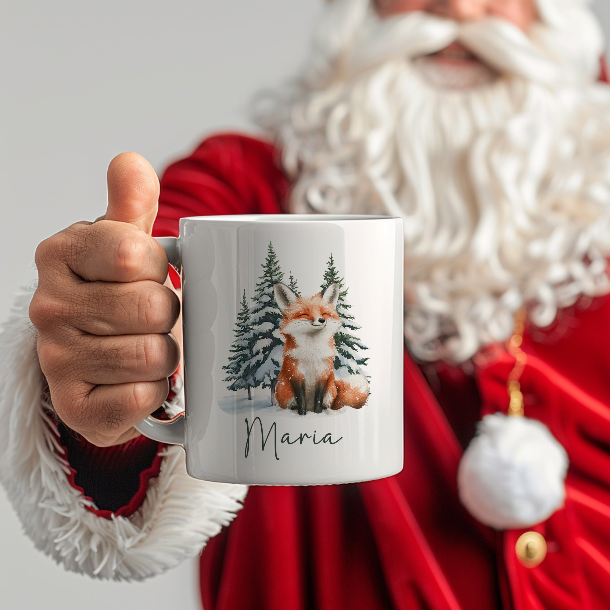 Tasse mit Fuchs-Motiv und dem Namen "Maria"