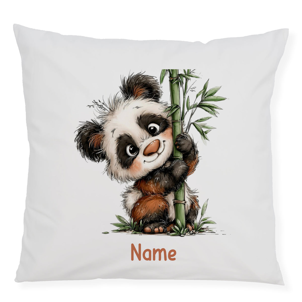 Personalisierter Kissenbezug mit Pandamotiv und Wunschname