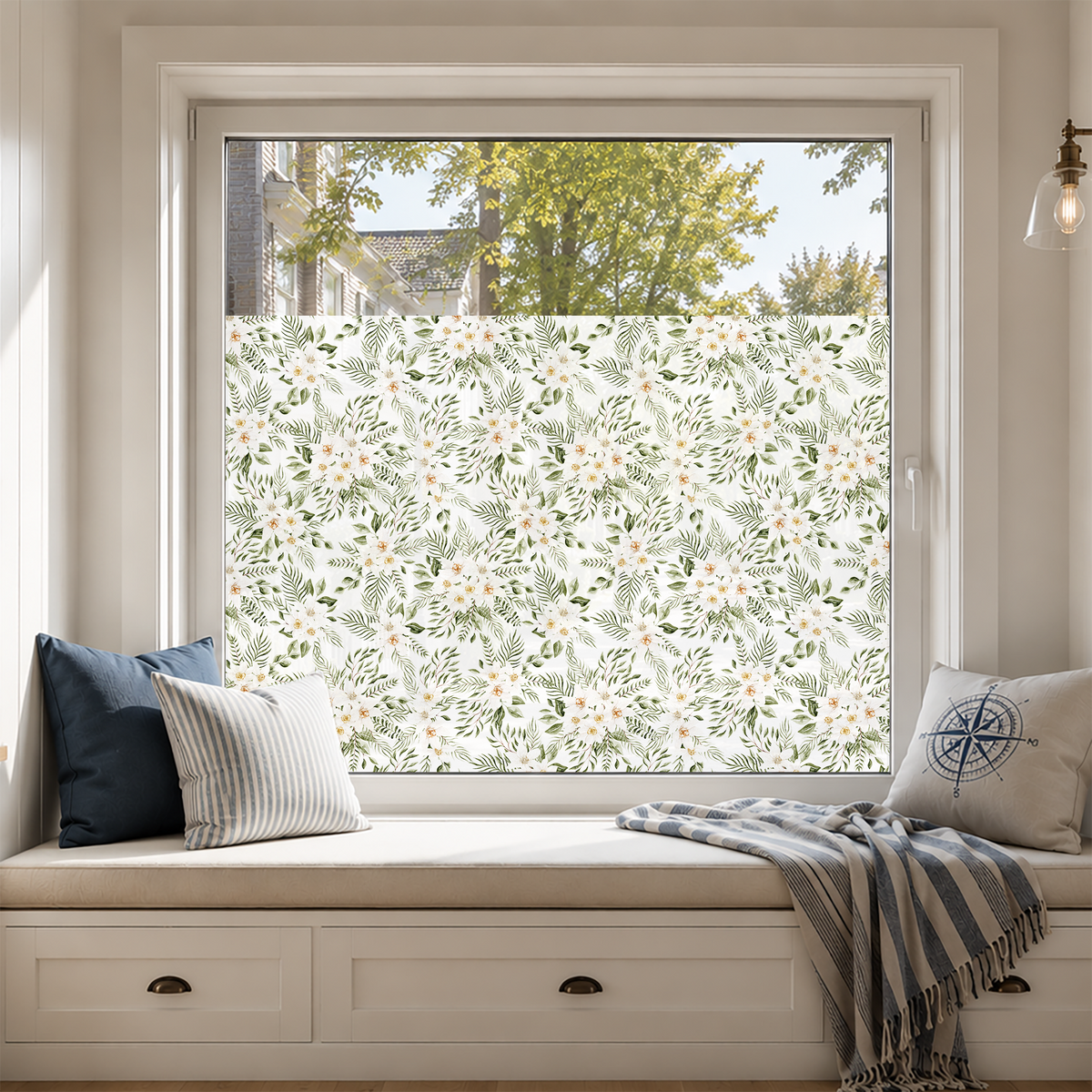 Fensterfolie Florales Blüten-Motiv