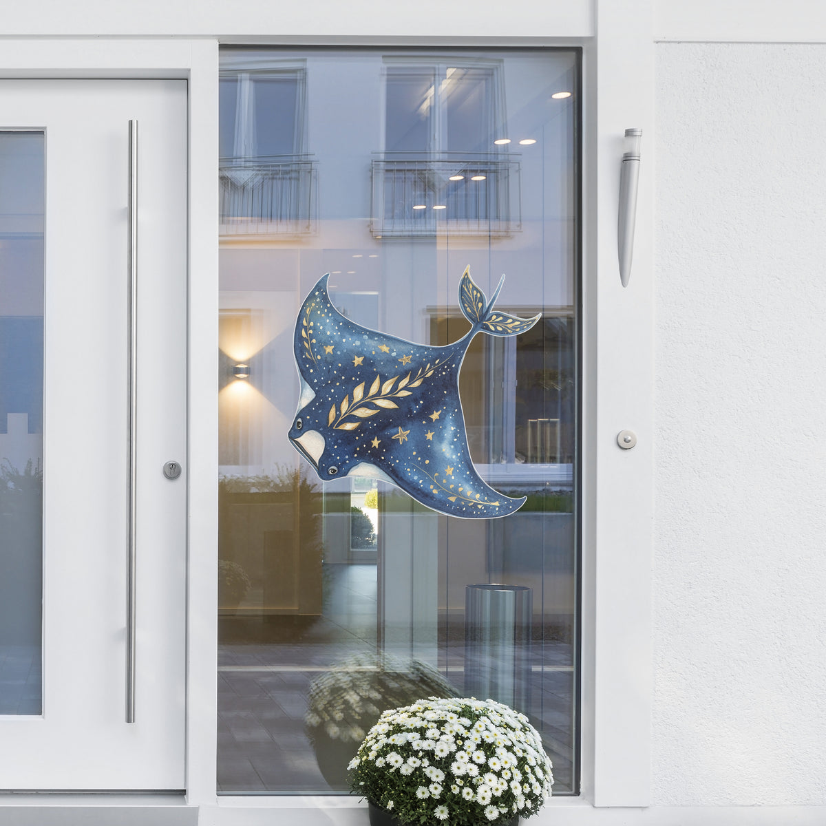 Fenstertattoo Manta Rochen