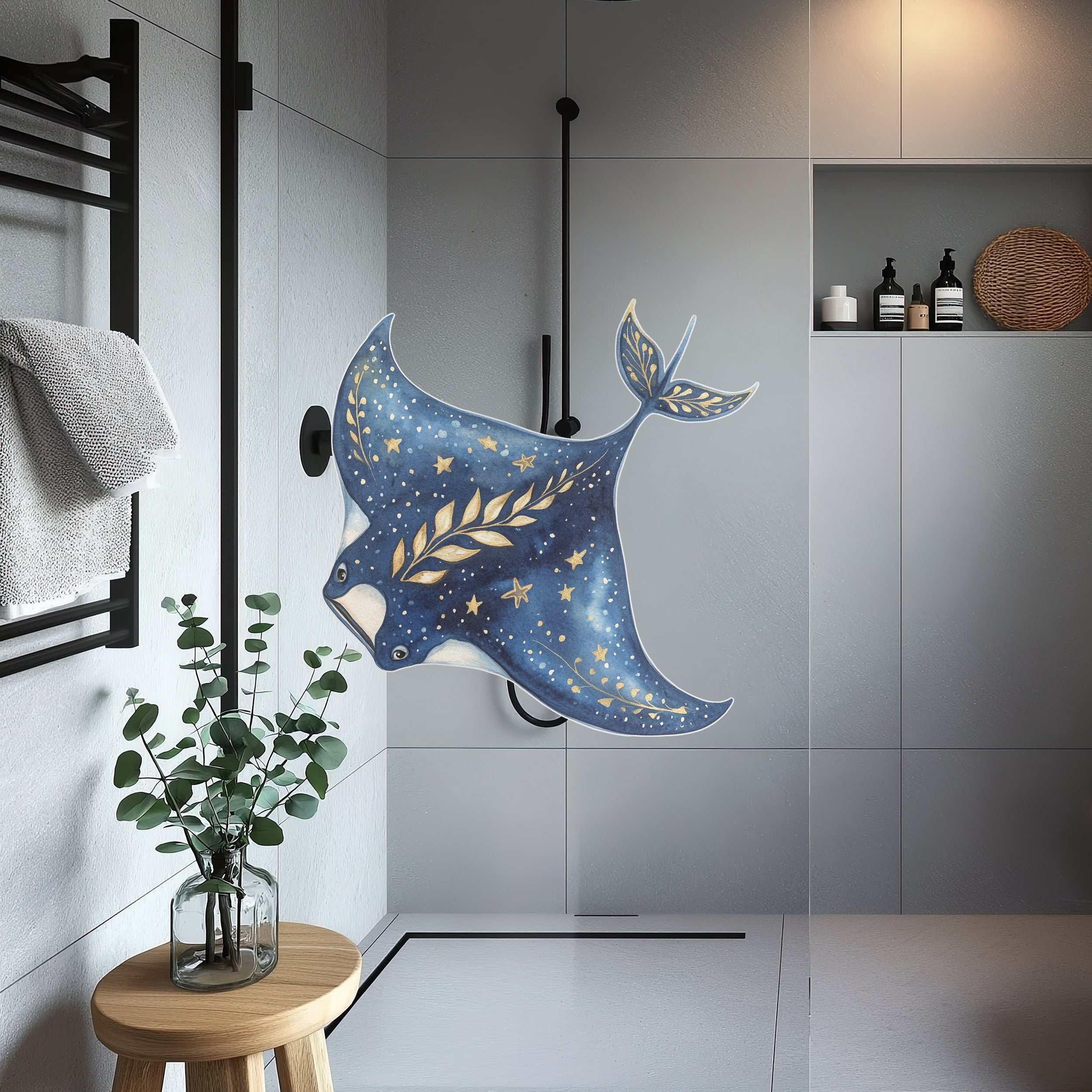 Fenstertattoo Manta Rochen