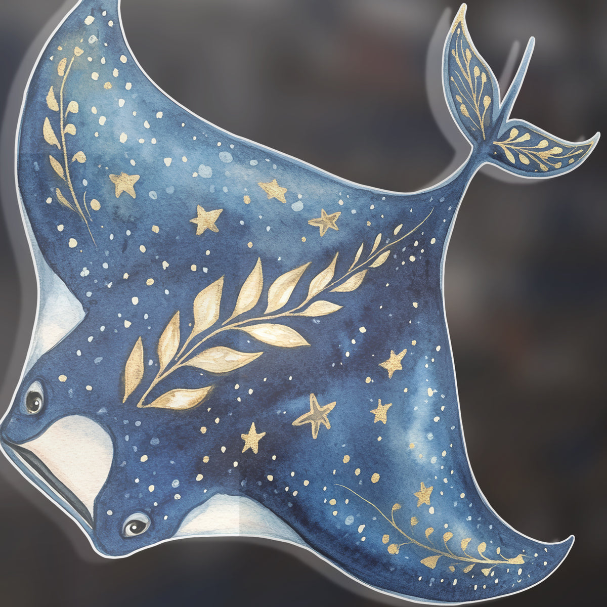 Fenstertattoo Manta Rochen