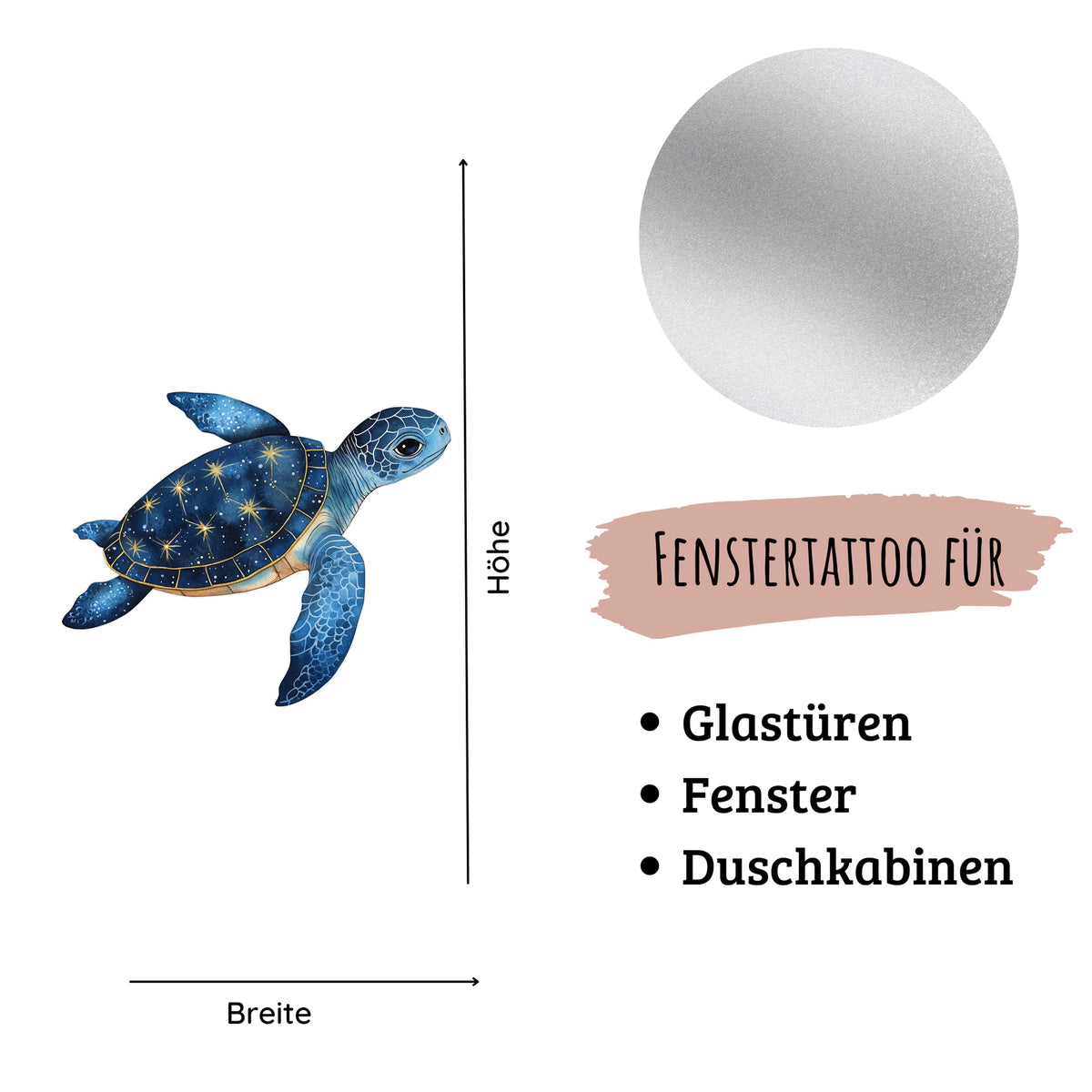 Fenstertattoo Meeresschildkröte