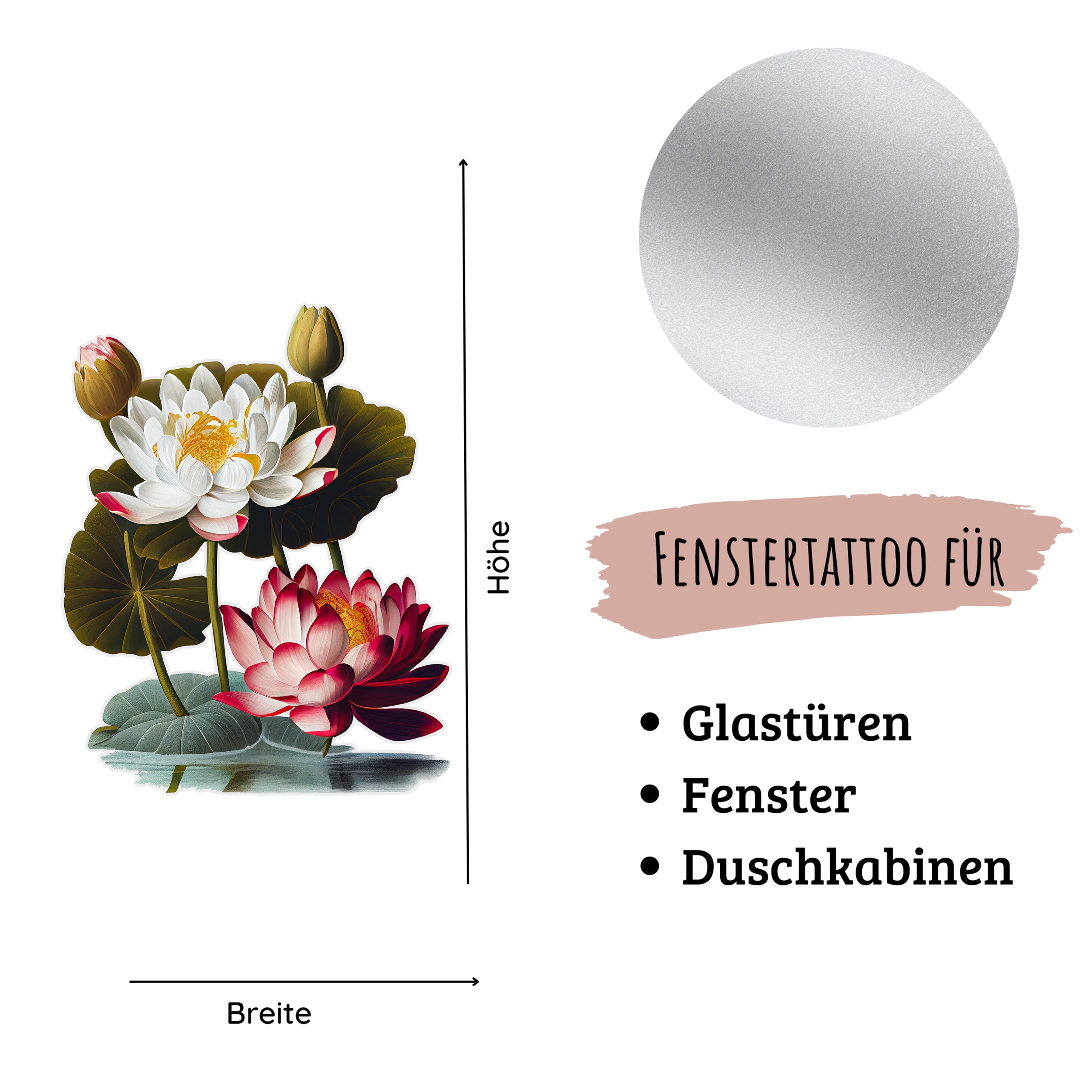 Fenstertattoo Seerosen - Ein Hauch von Natur im Zuhause