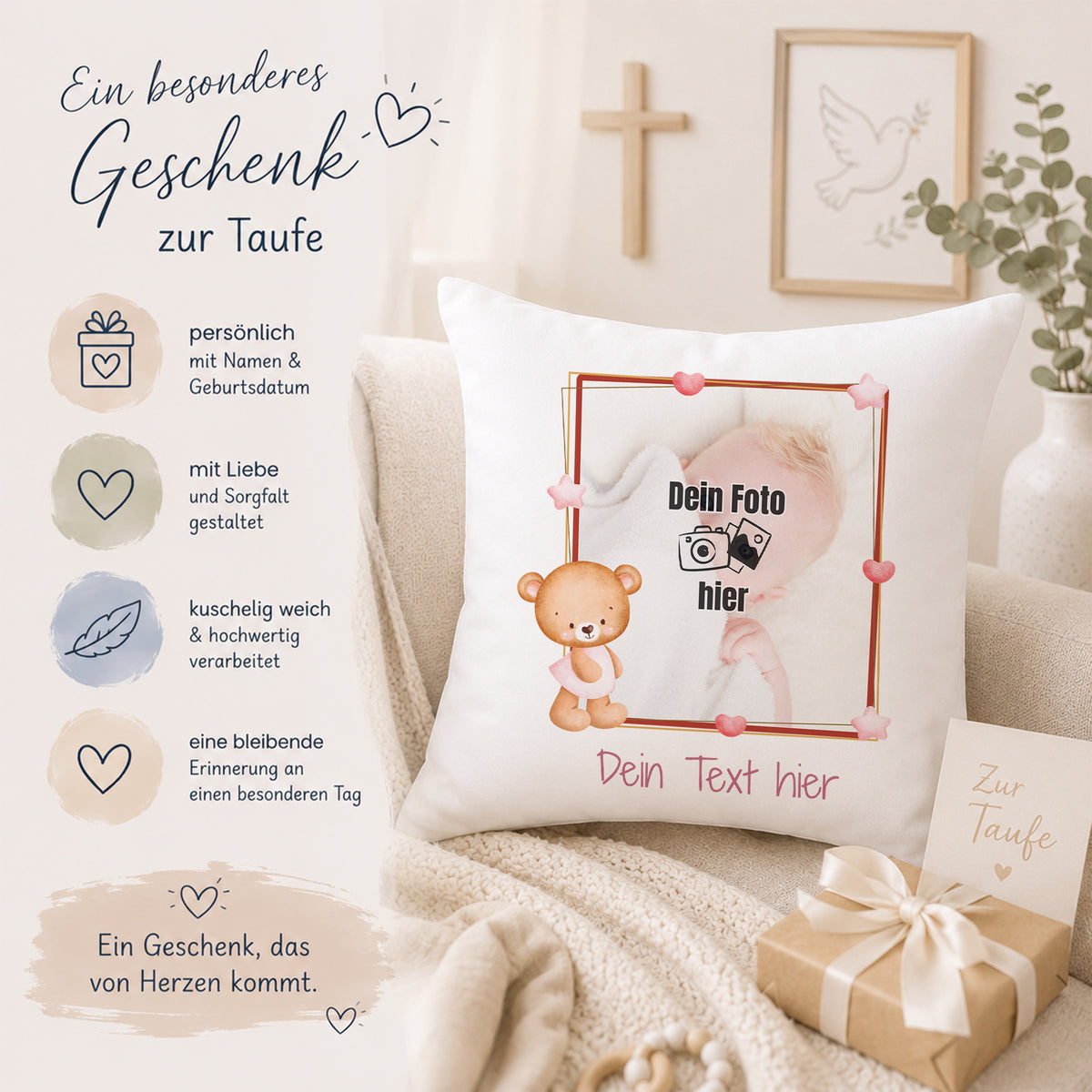 Kissen mit Bärenmotiv - Kuschelige Erinnerungen für die Kleinsten