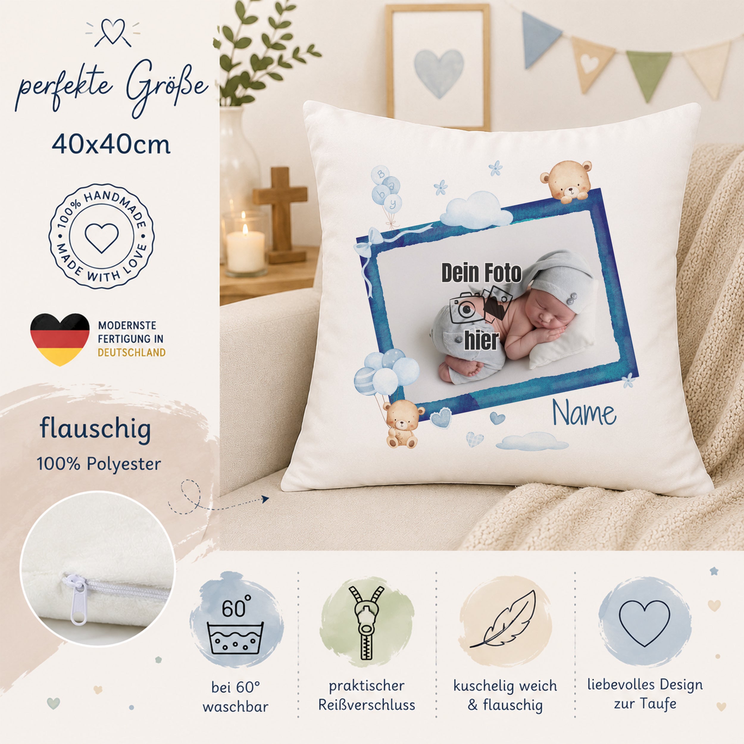 Kissen mit Foto - Persönliche Erinnerungen für dein Zuhause